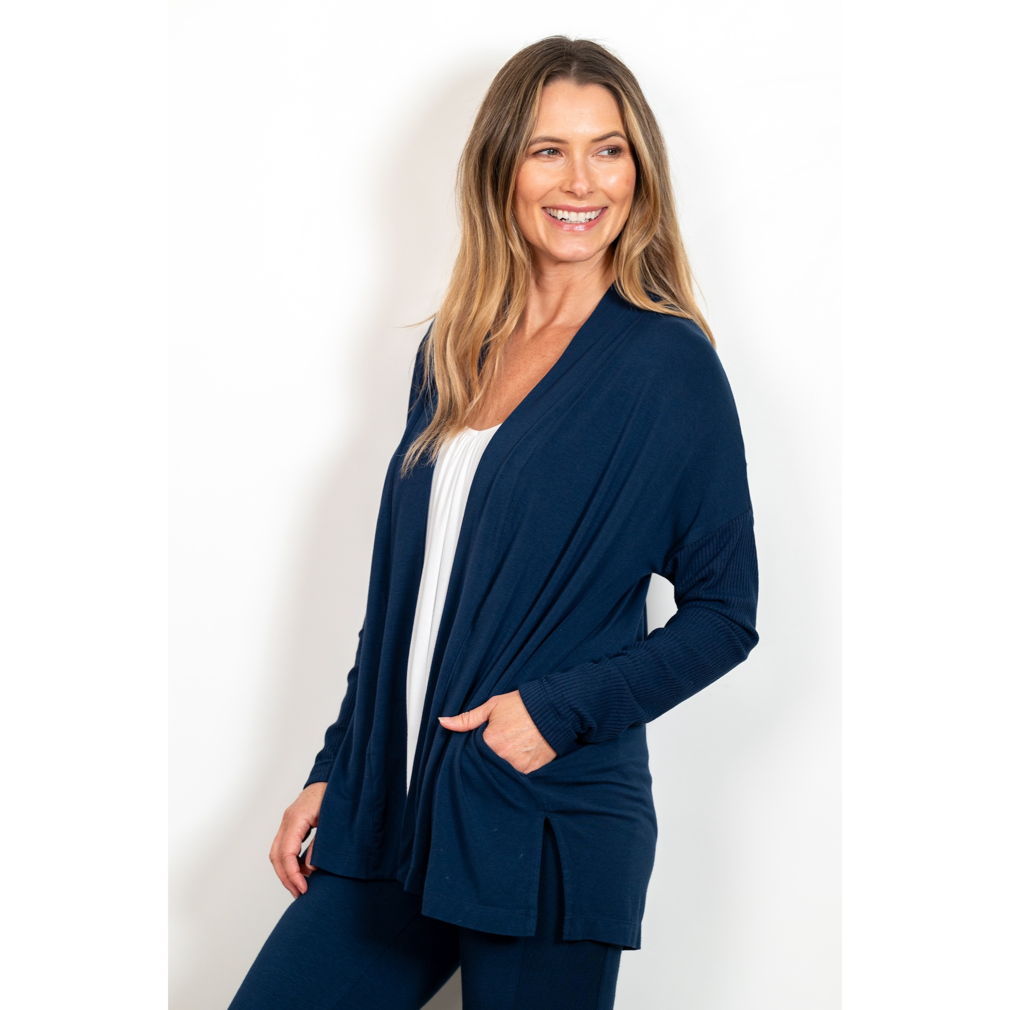 BFF Cardigan Robe | Color: Navy | Size: S Refurbished - N/A refurbished available on Cerqular
