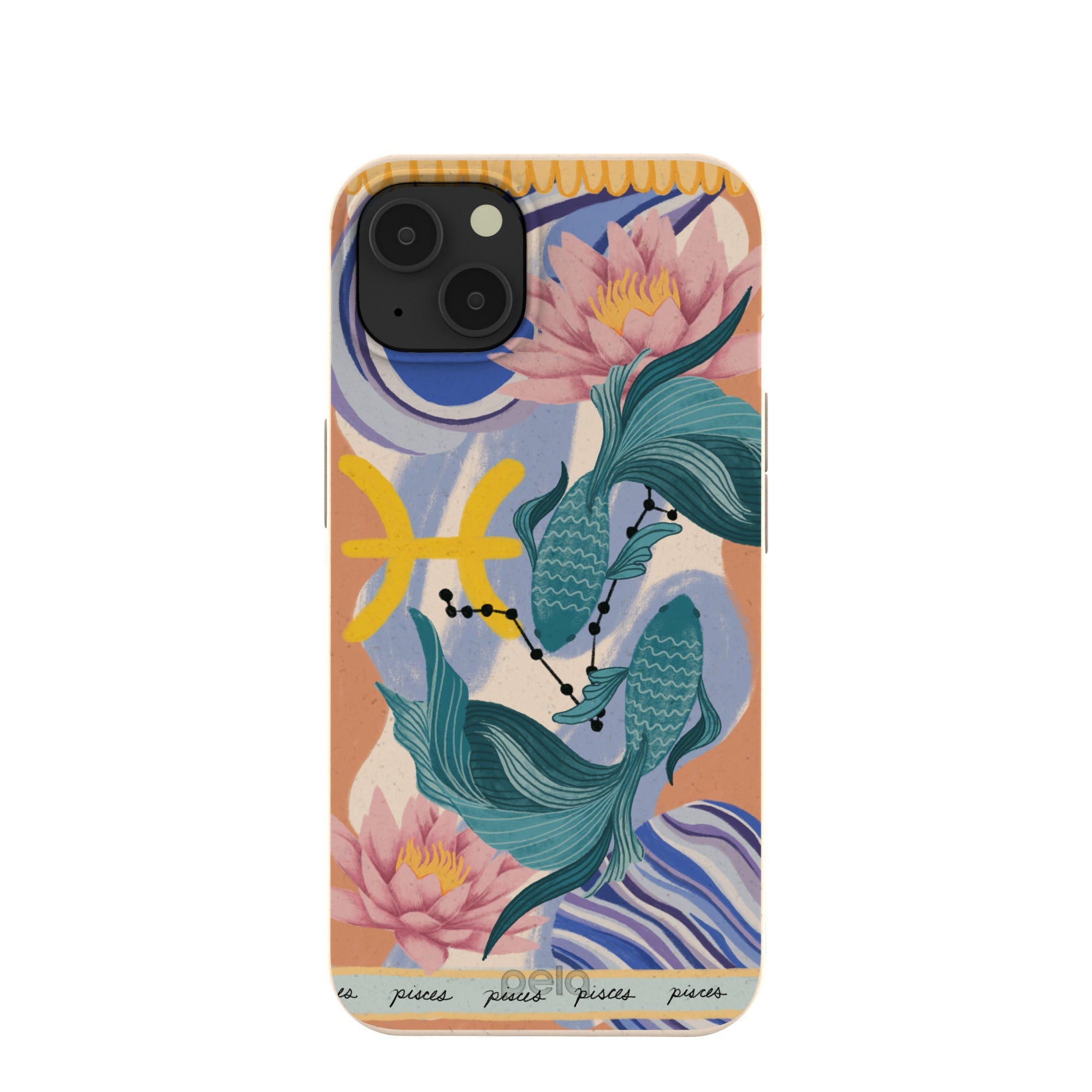 Seashell Pisces Fish iPhone 13 Case Refurbished - Pela Case refurbished available on Cerqular