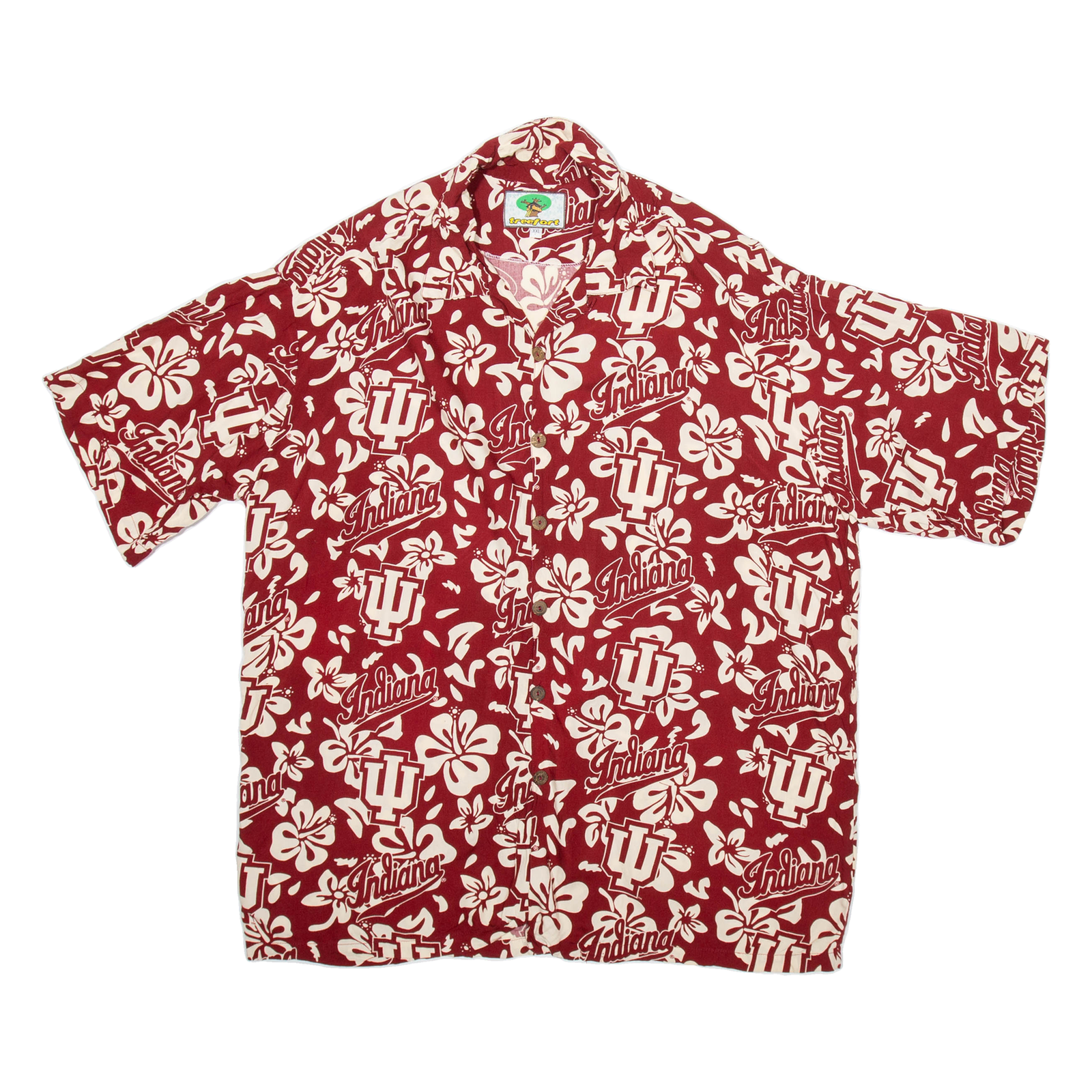 TREEFORT Mens Hawaiian Shirt Red Crazy Pattern 2XL Refurbished - N/A refurbished available on Cerqular