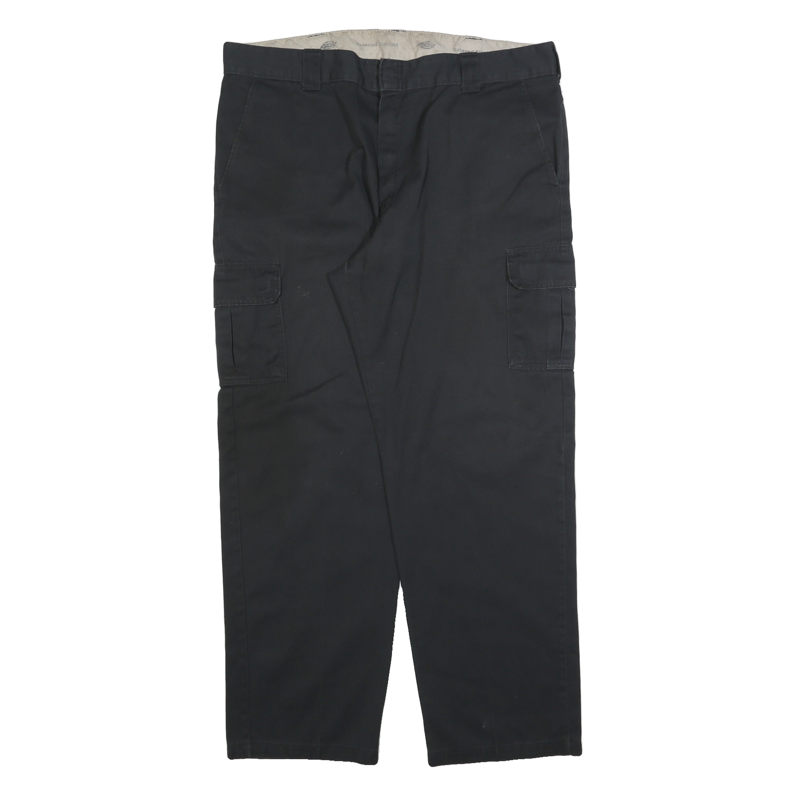 DICKIES Mens Relaxed Black Cargo Trousers W42 L34 Cotton Blend Zip Pocket Refurbished - N/A refurbished available on Cerqular