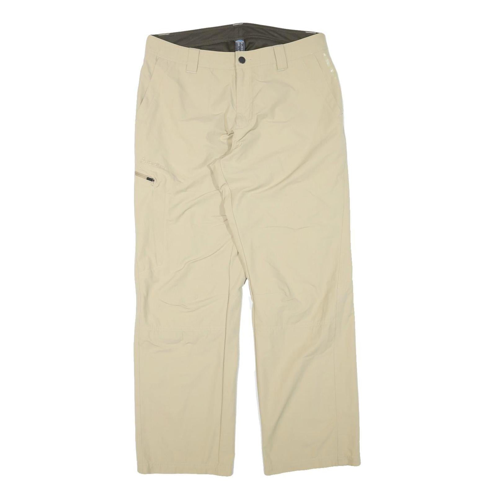 ODLO Mens Beige Polyester Blend Regular Leg Trousers W33 L30 Outdoor Active Wear Refurbished - N/A refurbished available on Cerqular