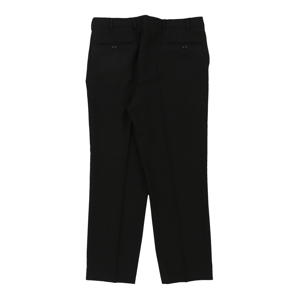 Valentino Trousers - 36W 28L Black Virgin Wool Refurbished - Thrifted (note: this is a term often used to describe second- refurbished available on Cerqular