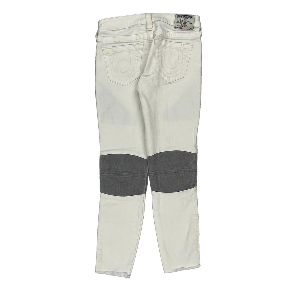 Buy True Religion Contrast Stitch Jeans - 27W UK 8 Grey Cotton Refurbished - $48.23 True Religion Contrast Stitch Jeans - 27W UK 8 Grey Cotton Refurbished - Thrifted (note: this is a term often used to describe second- refurbished available on Cerqular