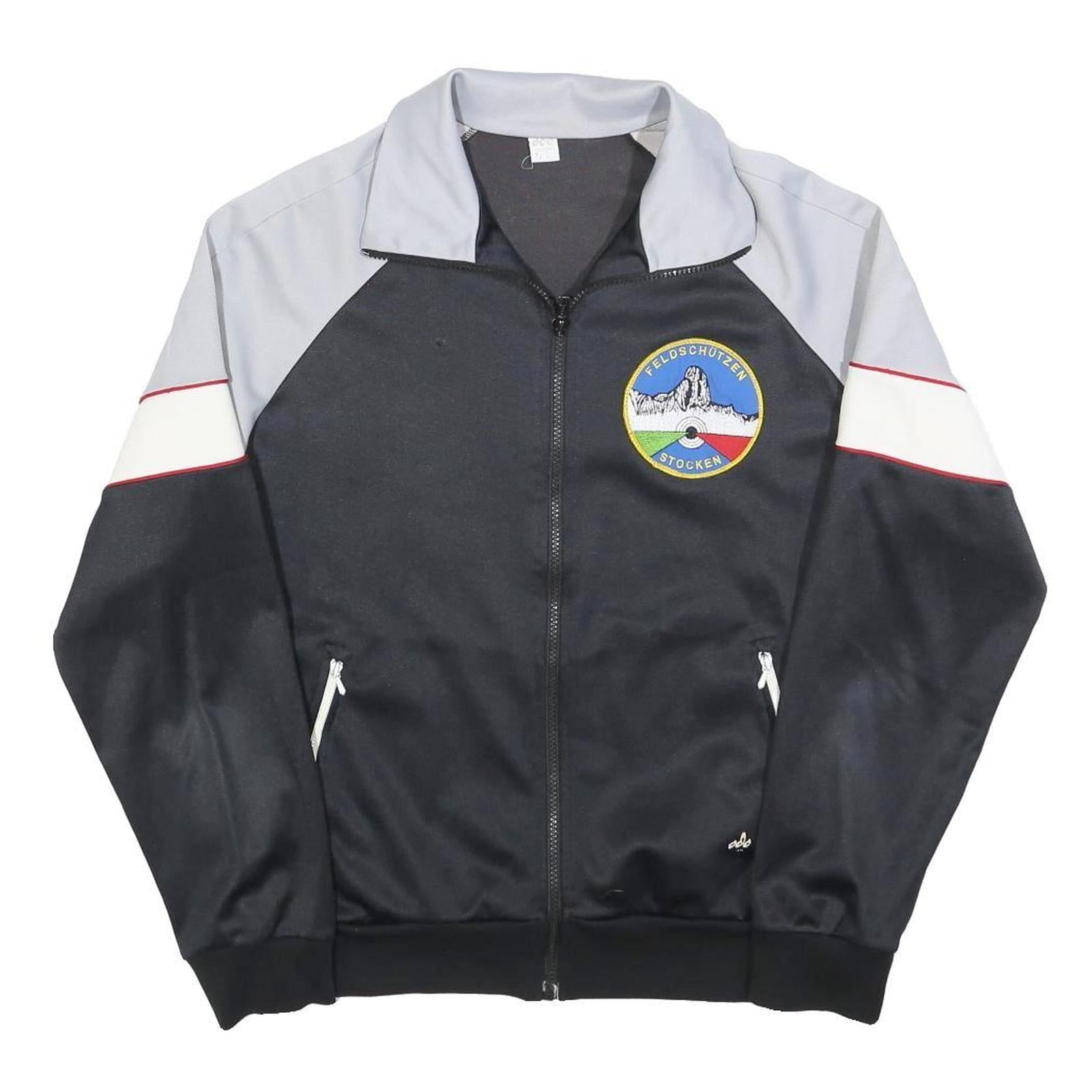 ODO Mens Black Grey Nylon Track Jacket M Zip Plain Casual Lightweight Refurbished - N/A refurbished available on Cerqular