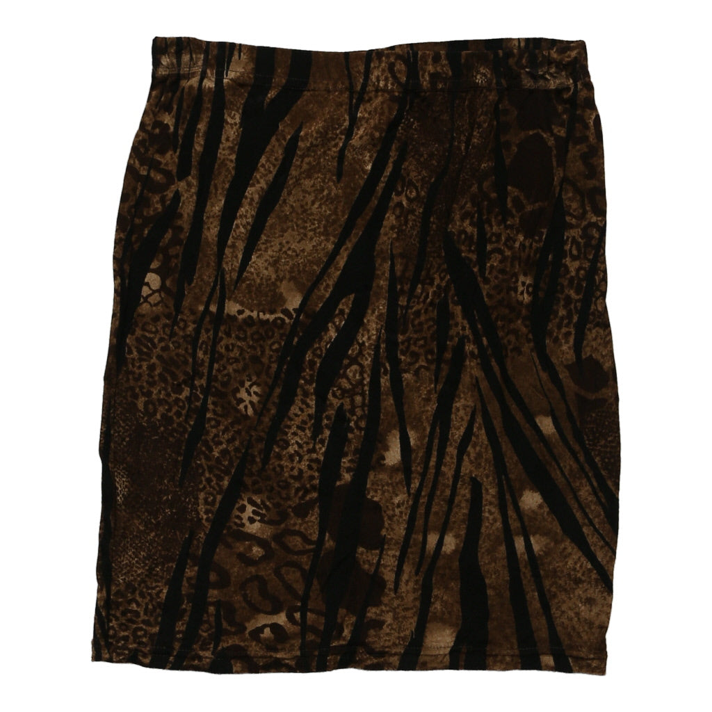 Buy Unbranded Animal print Skirt - Small Brown Cotton Refurbished - $16.87 Unbranded Animal print Skirt - Small Brown Cotton Refurbished - Thrifted (note: this is a term often used to describe second- refurbished available on Cerqular