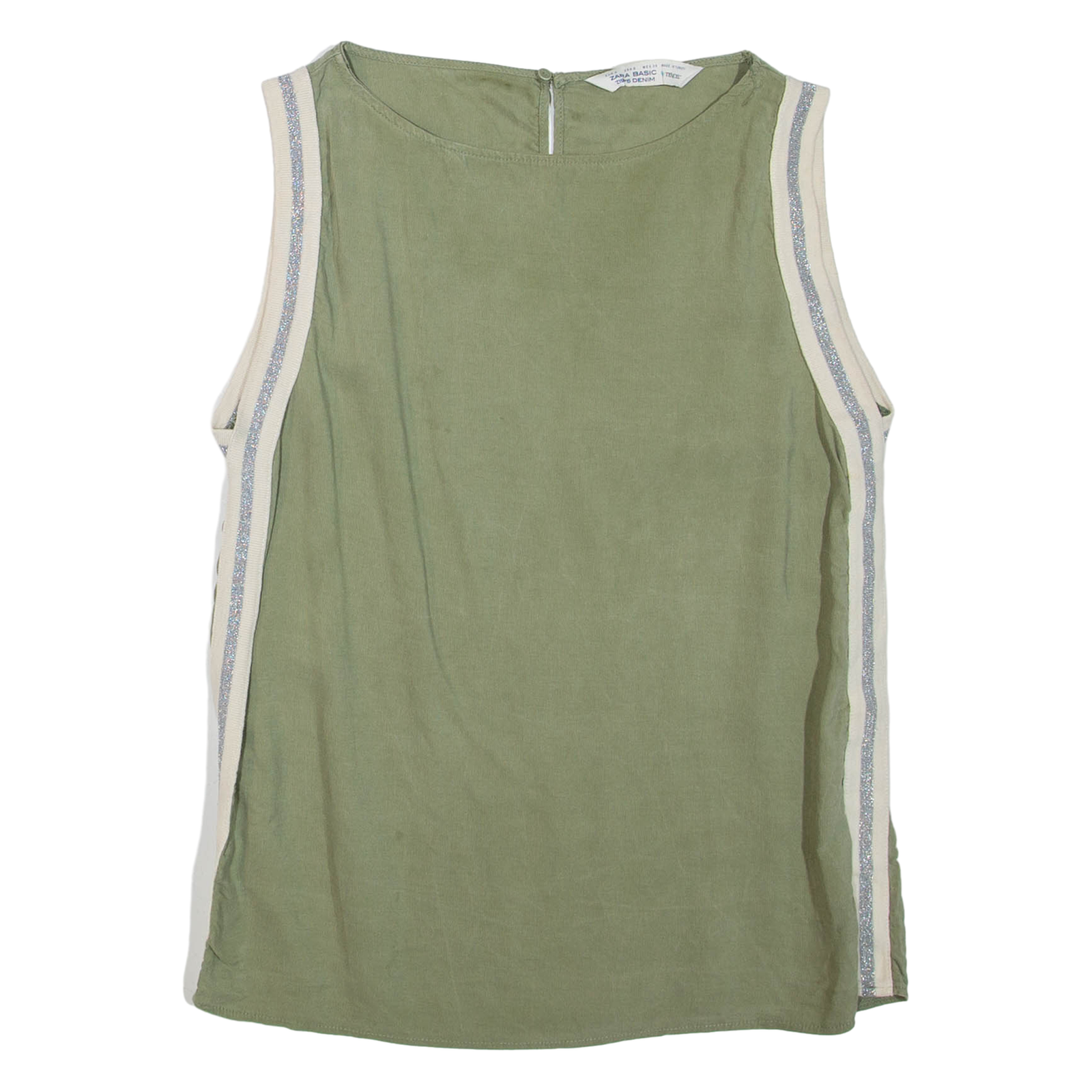 ZARA Womens Vest Green Sleeveless S Refurbished - N/A refurbished available on Cerqular