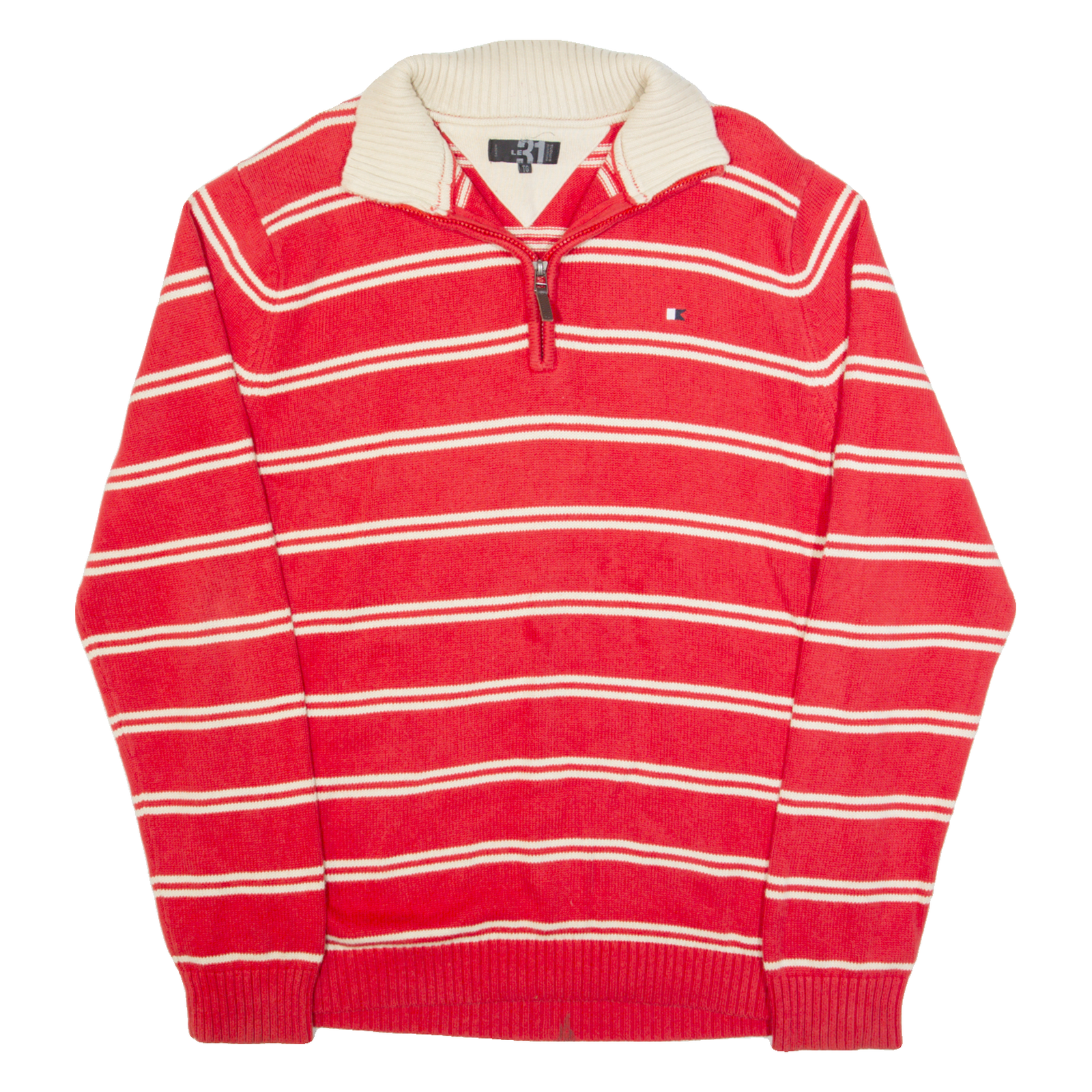 Buy LE 31 Mens Patterned Jumper Red Striped 1/4 Zip Tight Knit XL Refurbished - $23.39 LE 31 Mens Patterned Jumper Red Striped 1/4 Zip Tight Knit XL Refurbished - N/A refurbished available on Cerqular