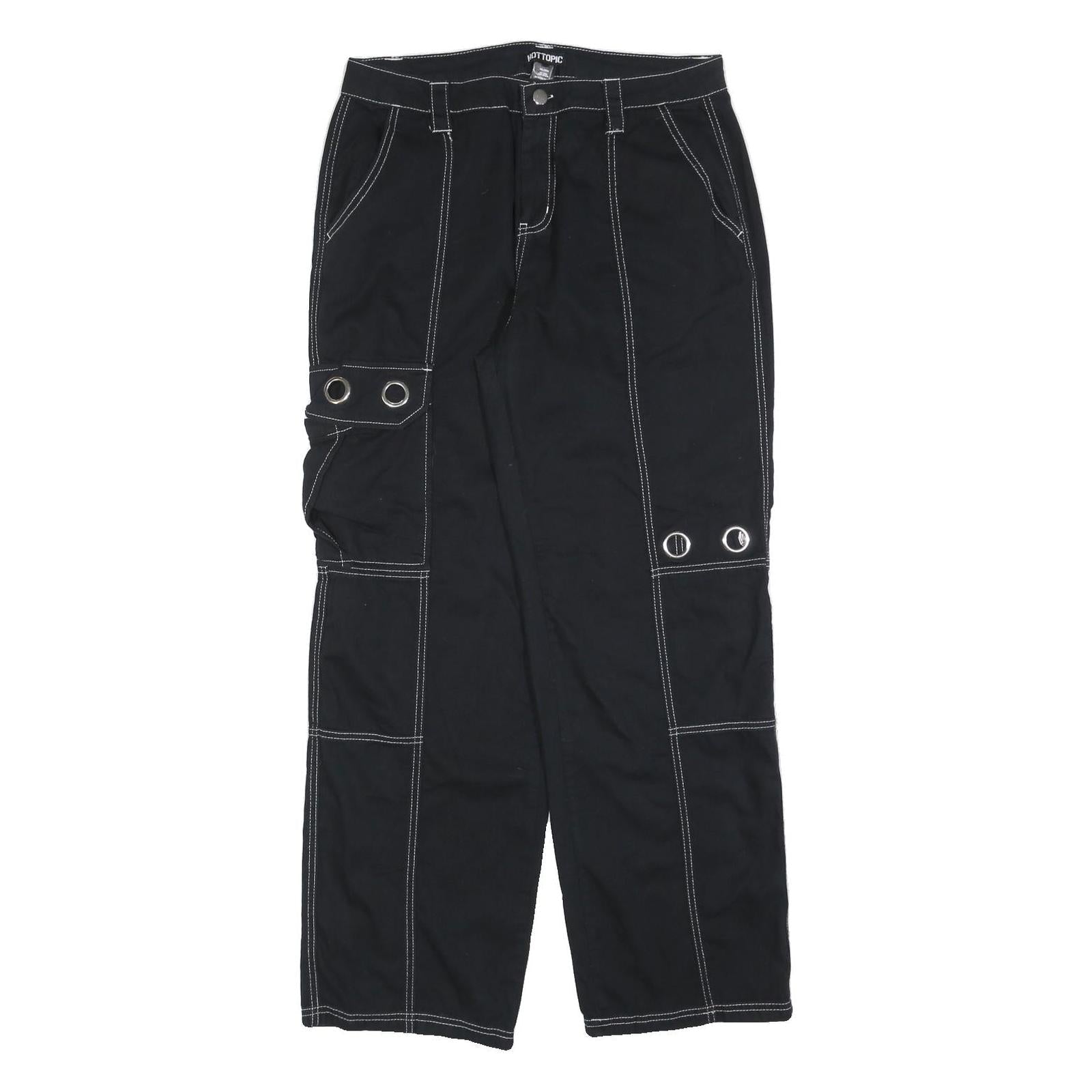 Buy HOT TOPIC Womens Black Cotton Blend Relaxed Cargo Trousers W32 L30 Contrast Refurbished - $32.49 HOT TOPIC Womens Black Cotton Blend Relaxed Cargo Trousers W32 L30 Contrast Refurbished - N/A refurbished available on Cerqular