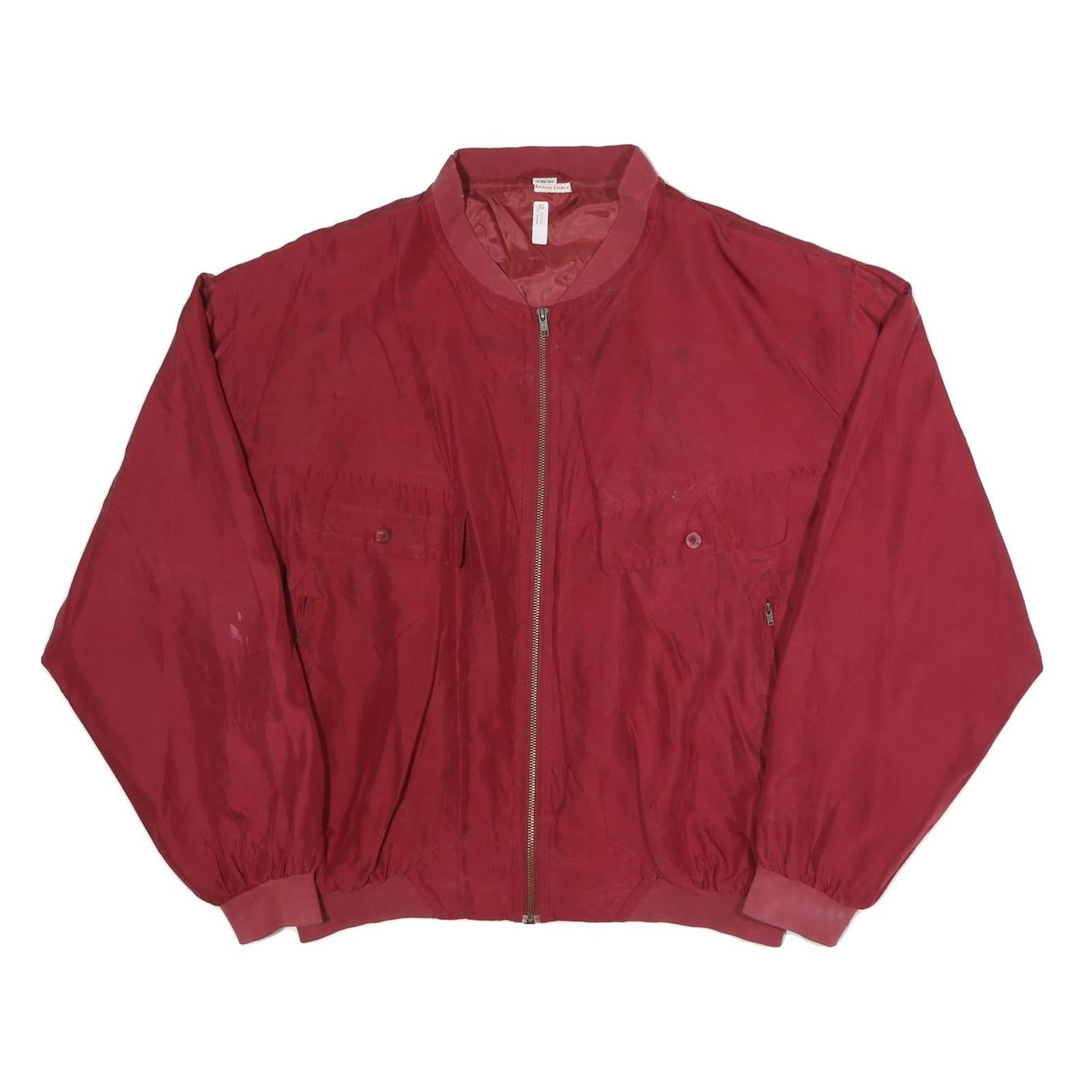 SILVERWOODS Mens Maroon Zip Jacket XL Polyester Blend Casual Lightweight Refurbished - N/A refurbished available on Cerqular