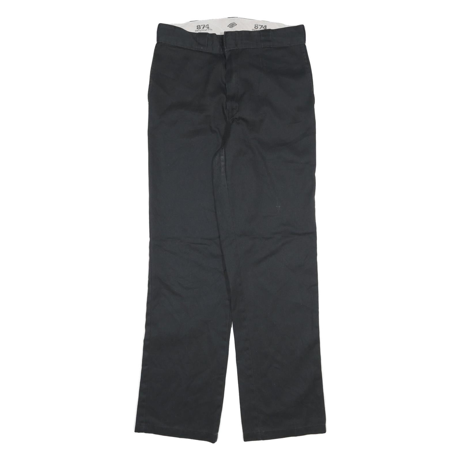 DICKIES Mens Cotton Blend Black Regular Straight Trousers W30 L33 Workwear Zip Refurbished - N/A refurbished available on Cerqular