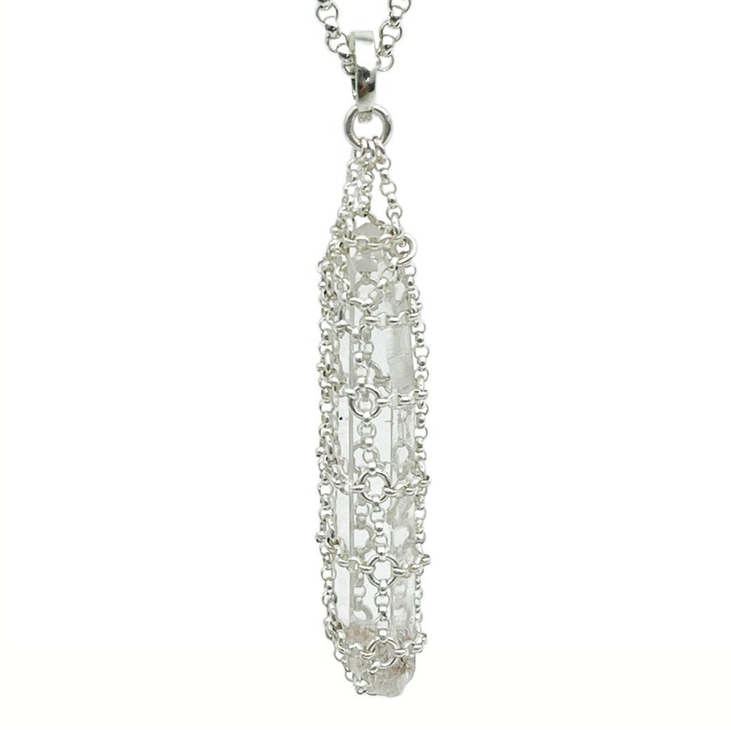 Caged Quartz Spike Pendant | Size: 30"" Refurbished - N/A (Note: There is no well-known brand with this name refurbished available on Cerqular