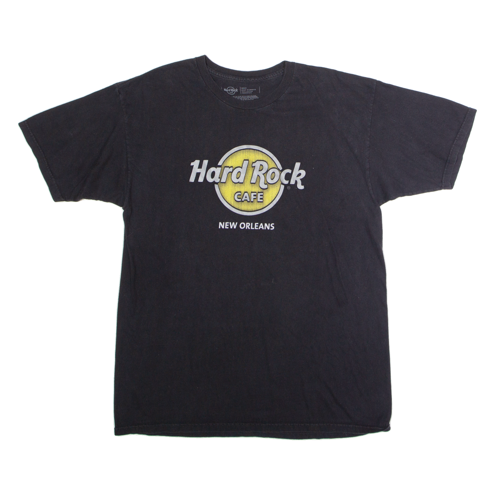HARD ROCK CAFE New Orleans Mens T-Shirt Black USA Crew Neck L Refurbished - N/A refurbished available on Cerqular