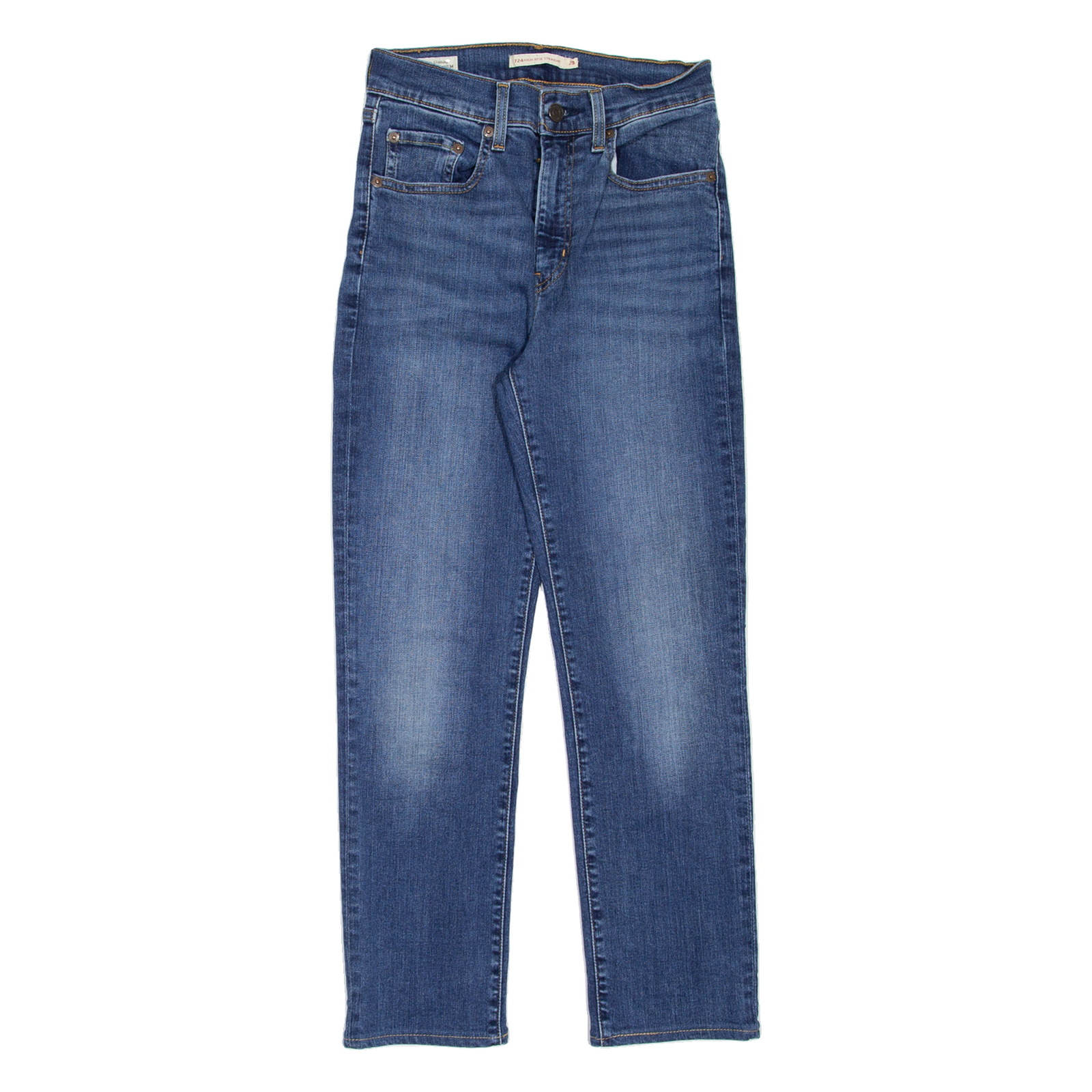 LEVI'S 724 BIG E High Rise Womens Jeans Blue Regular Straight W25 L25 Refurbished - N/A refurbished available on Cerqular