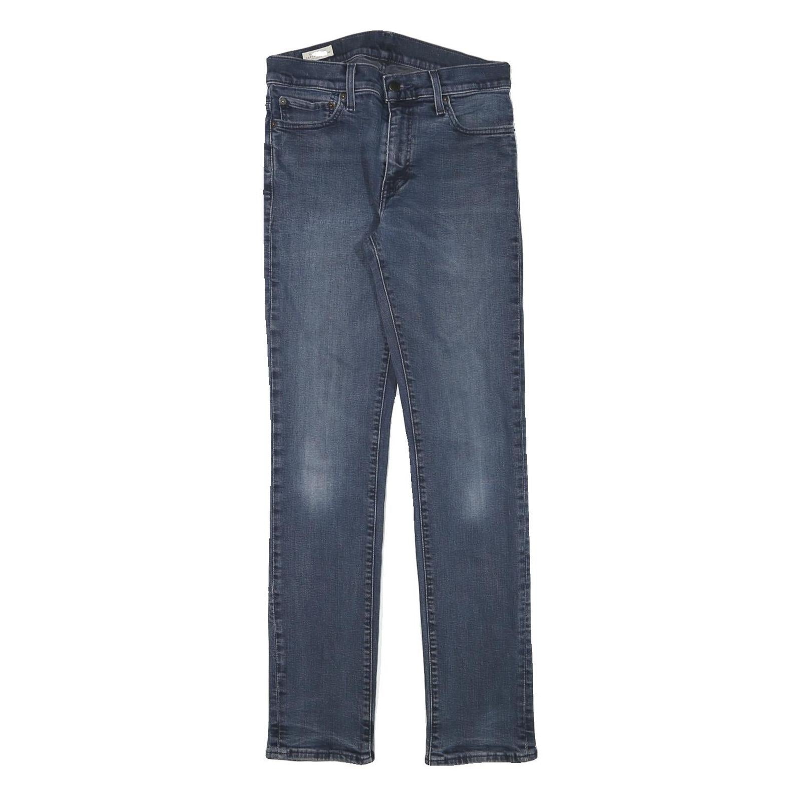 LEVI'S Mens Slim Dark Blue Denim Jeans Cotton Blend W28 L31 Zip Pocket Casual Refurbished - N/A refurbished available on Cerqular