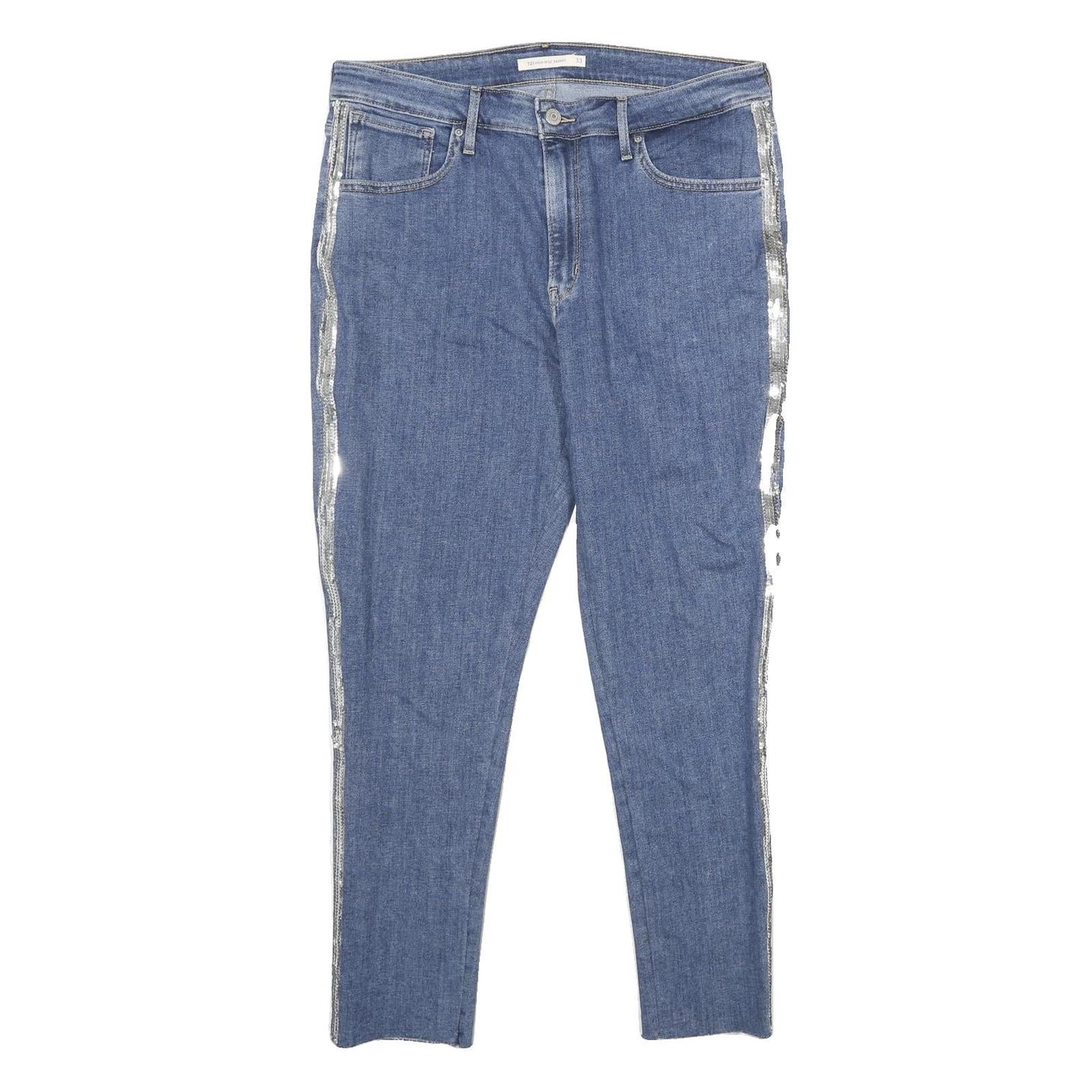 LEVI'S 721 High Rise Skinny Womens Jeans Blue Slim Skinny Denim Light W33 L28 Refurbished - N/A refurbished available on Cerqular