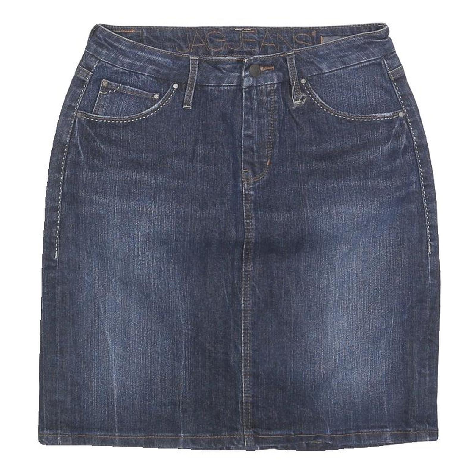 JAG JEANS Womens Blue Denim Mini Cotton Blend Pencil Skirt Size S Stylish Casual Refurbished - N/A refurbished available on Cerqular