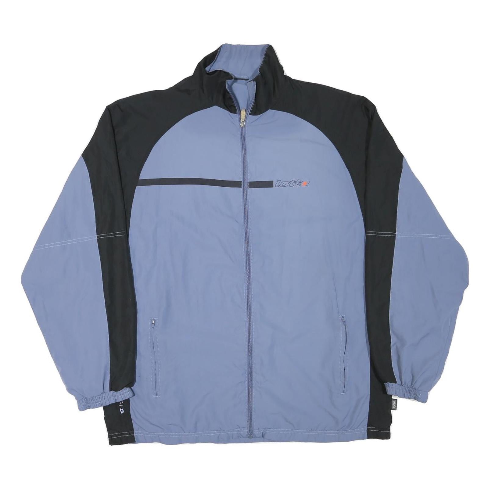 LOTTO Mens Blue & Black Zip Jacket XL Polyester Blend Plain Casual Sportswear Refurbished - N/A refurbished available on Cerqular