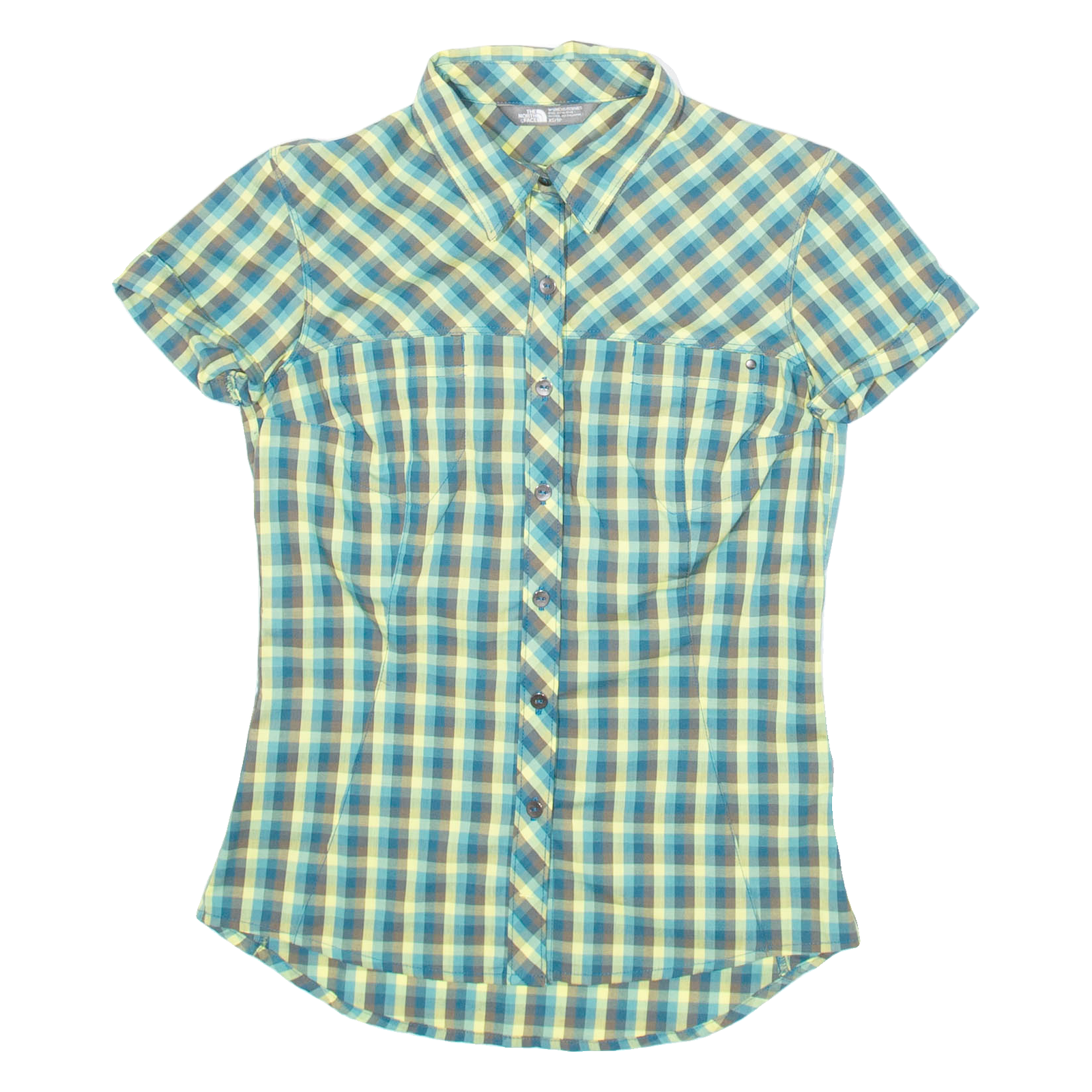 THE NORTH FACE Womens Shirt Green Check XS Refurbished - N/A refurbished available on Cerqular