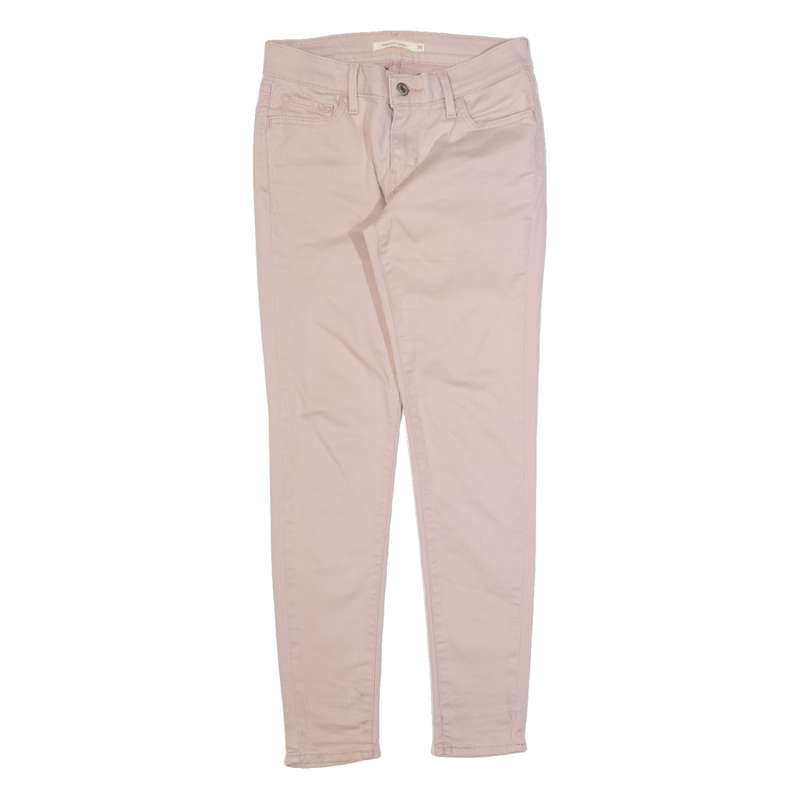 LEVI'S 710 Womens Trousers Pink Slim Skinny W26 L28 Refurbished - N/A refurbished available on Cerqular