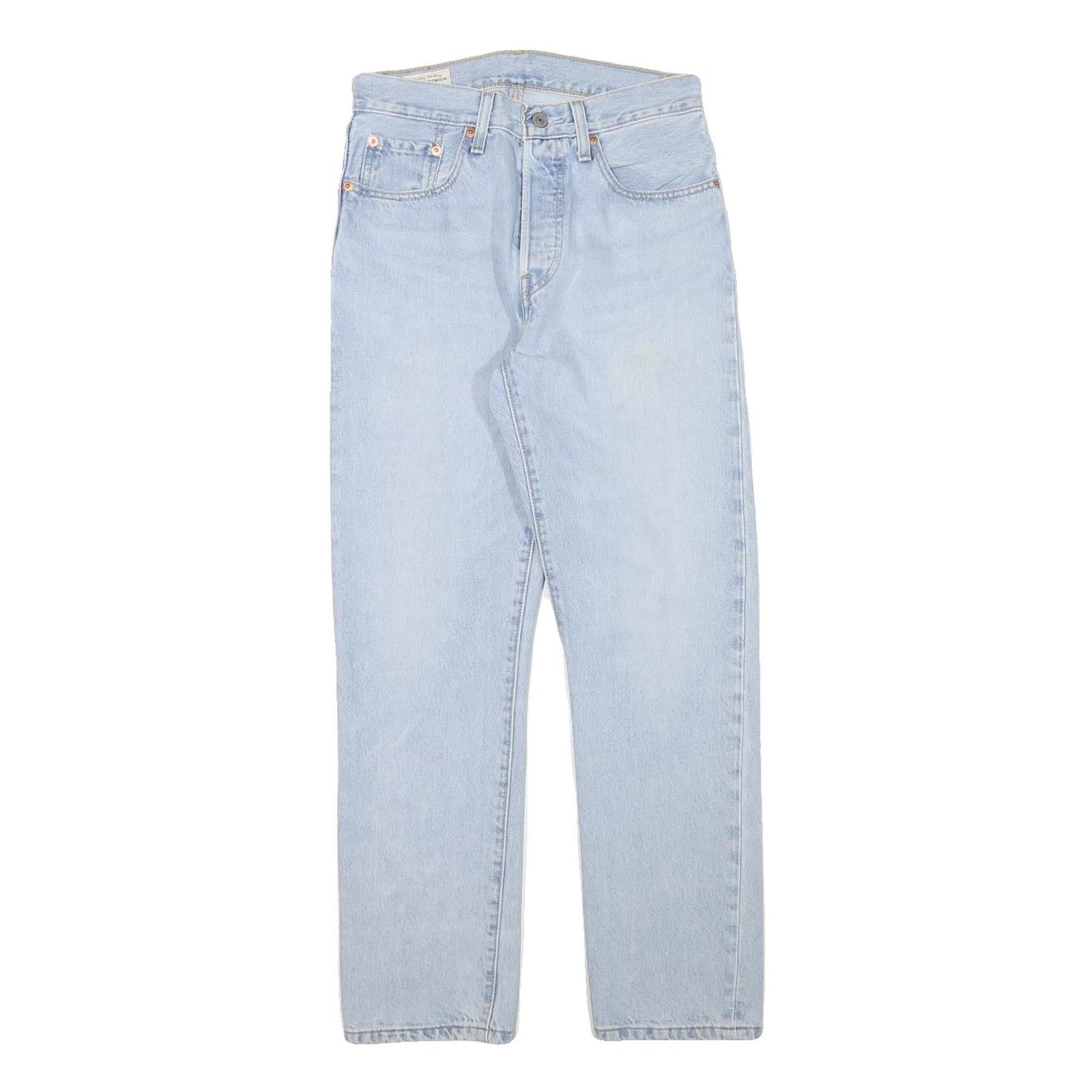 LEVI'S 501 Womens Jeans Light Blue Regular Straight Denim Rinse W26 L27 Refurbished - N/A refurbished available on Cerqular