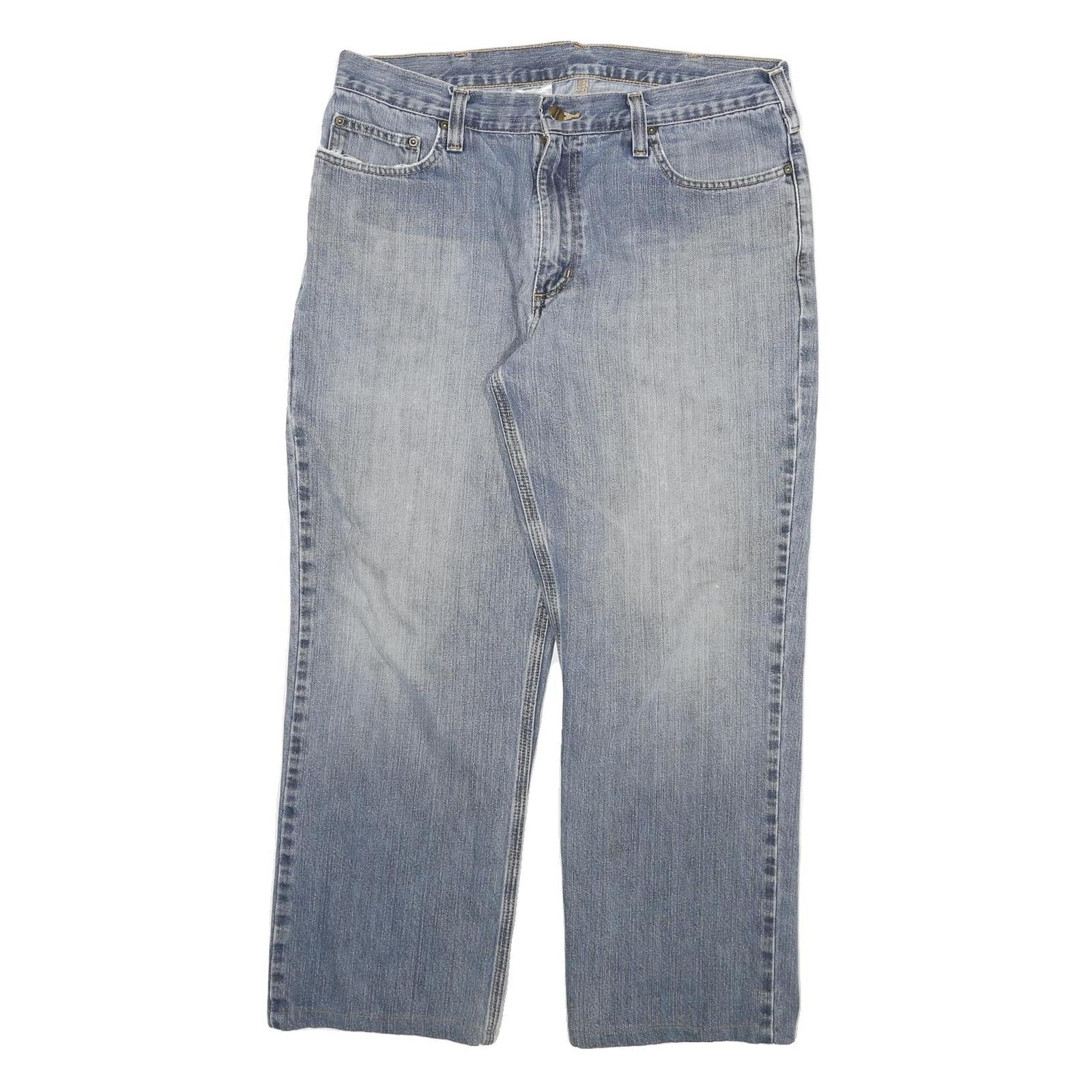 CARHARTT Mens Jeans Blue Relaxed Straight Denim Medium W36 L27 Workwear Zip Refurbished - N/A refurbished available on Cerqular