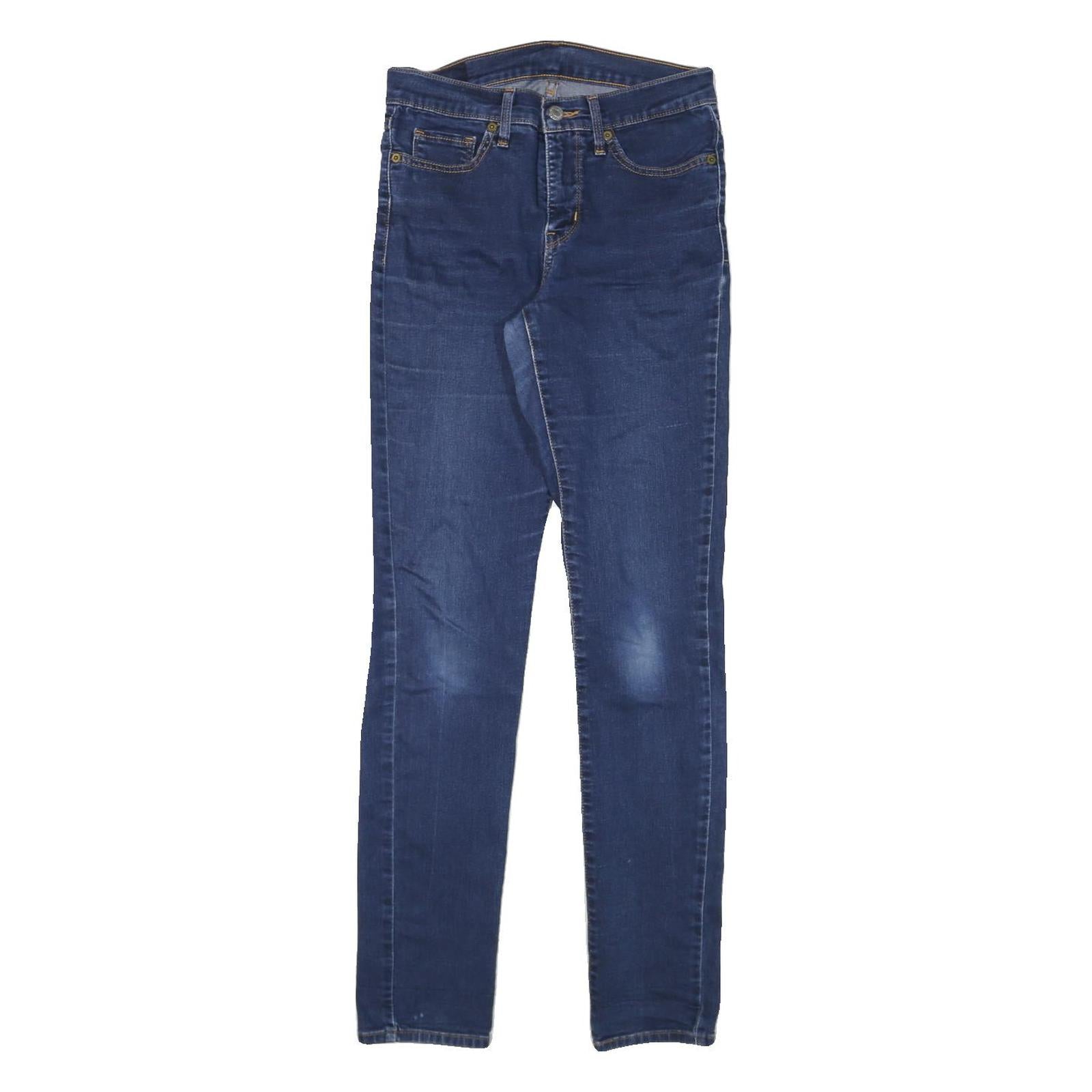 LEVI'S Womens Blue Slim Skinny Denim Medium W26 L31 Stretch Cotton Blend Jeans Refurbished - N/A refurbished available on Cerqular