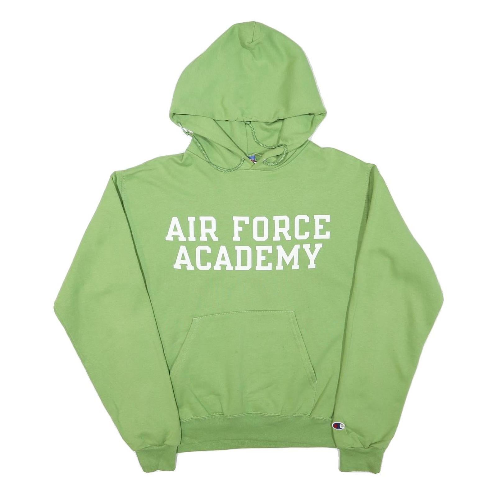 CHAMPION Mens Green Air Force Academy Pullover Hoodie S Cotton Blend Casual Refurbished - N/A refurbished available on Cerqular
