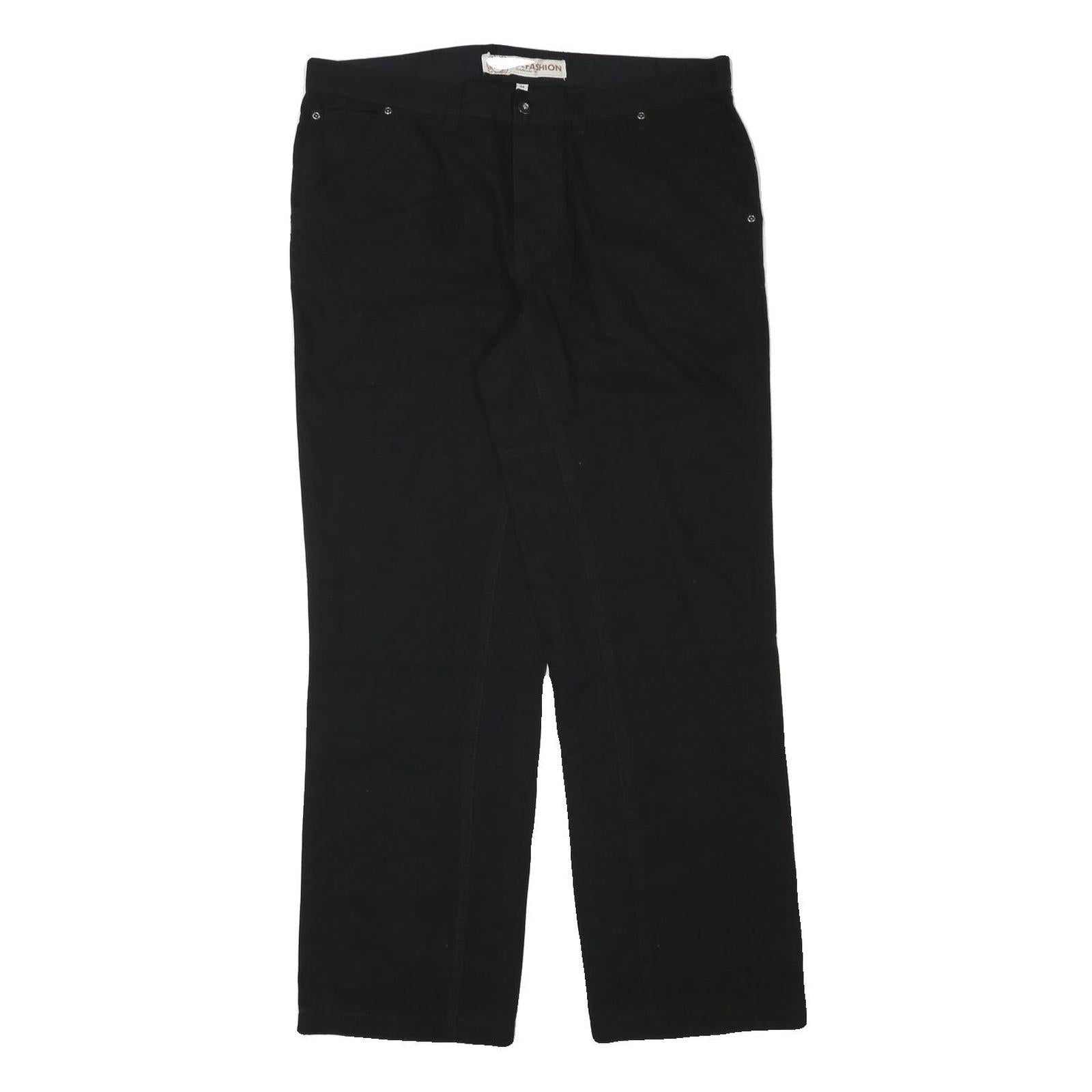 Buy CX FASHION Mens Black Regular Fit Straight Leg Trousers W35 L31 Cotton Blend Zip Refurbished - $23.39 CX FASHION Mens Black Regular Fit Straight Leg Trousers W35 L31 Cotton Blend Zip Refurbished - N/A refurbished available on Cerqular