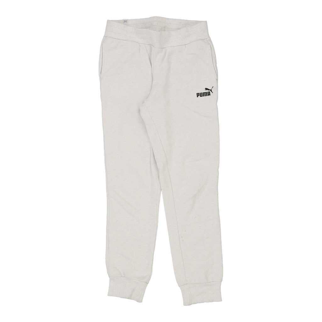 Puma Joggers - Small White Cotton Blend Refurbished - Thrifted (note: this is a term often used to describe second- refurbished available on Cerqular