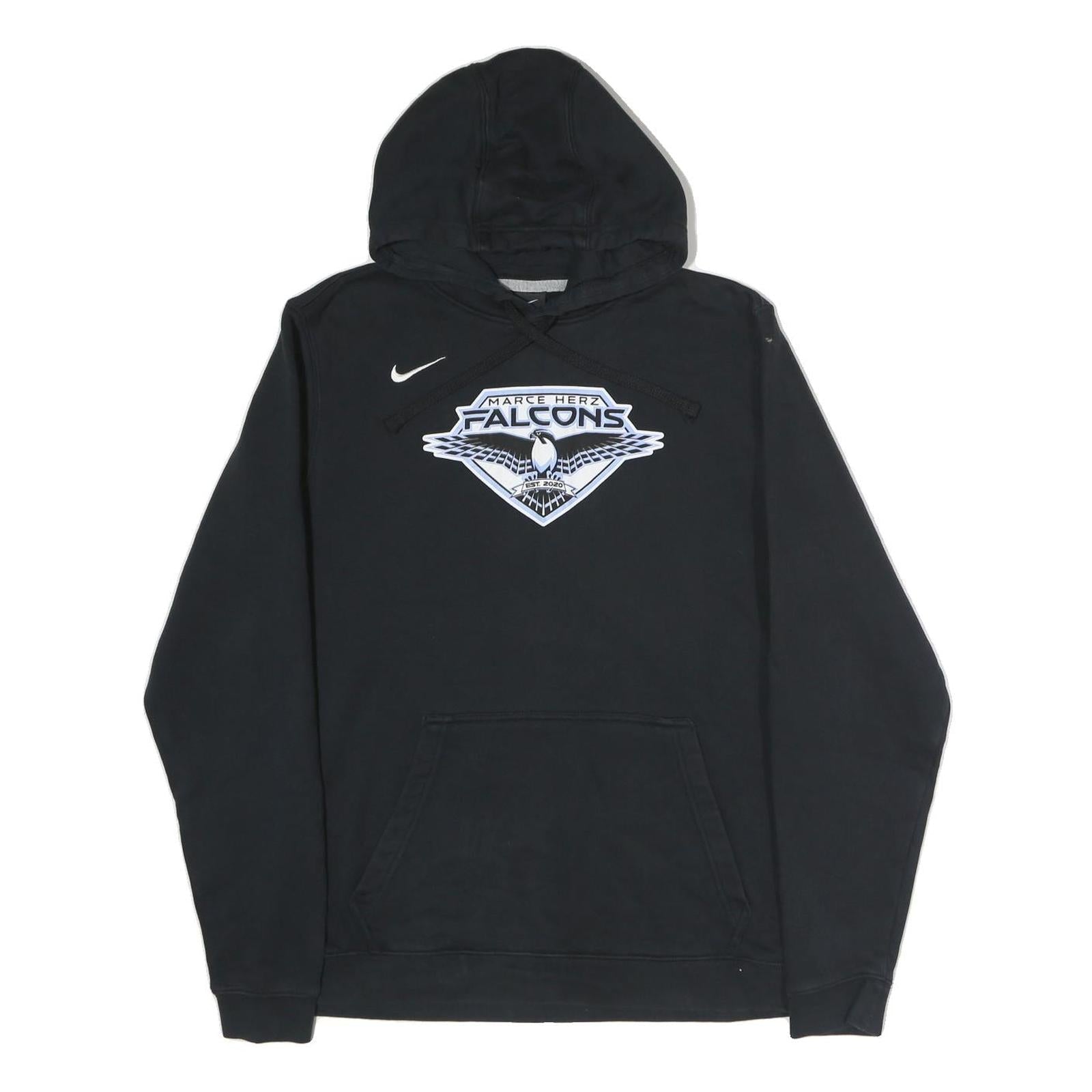 NIKE Mens Black Marce Herz Falcons Pullover Hoodie M Cotton Sports Logo Refurbished - N/A refurbished available on Cerqular