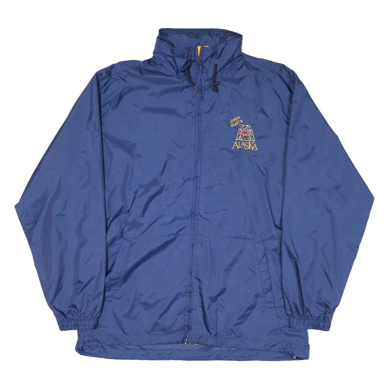 JOHN HALLS ALASKA Womens Blue Nylon Zip Jacket M Plain Lightweight Outerwear Refurbished - N/A refurbished available on Cerqular