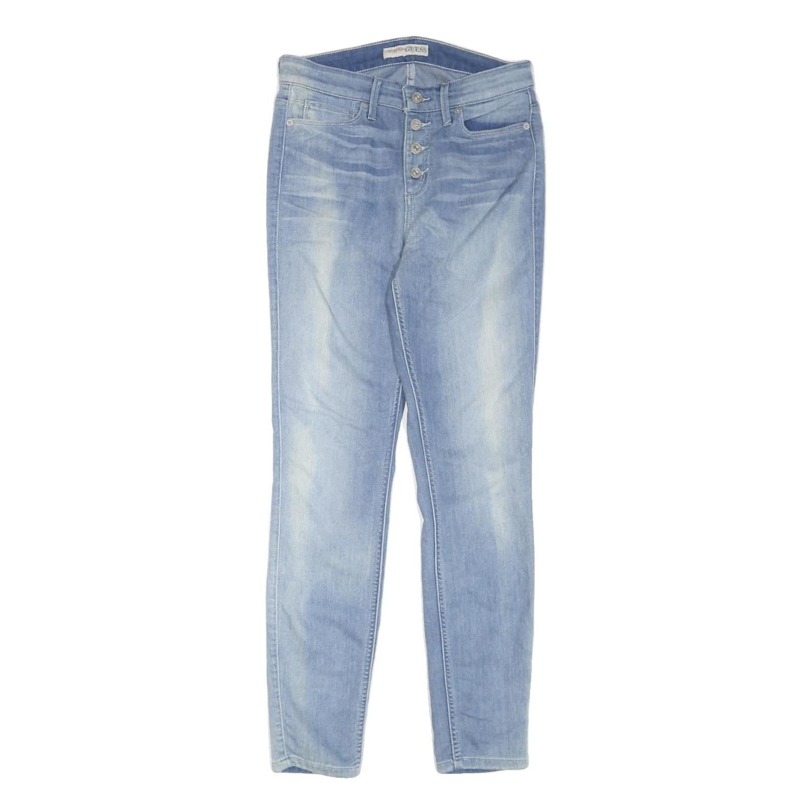 GUESS Womens Slim Light Blue Denim Jeans W28 L28 Stylish Zip Closure Refurbished - N/A refurbished available on Cerqular
