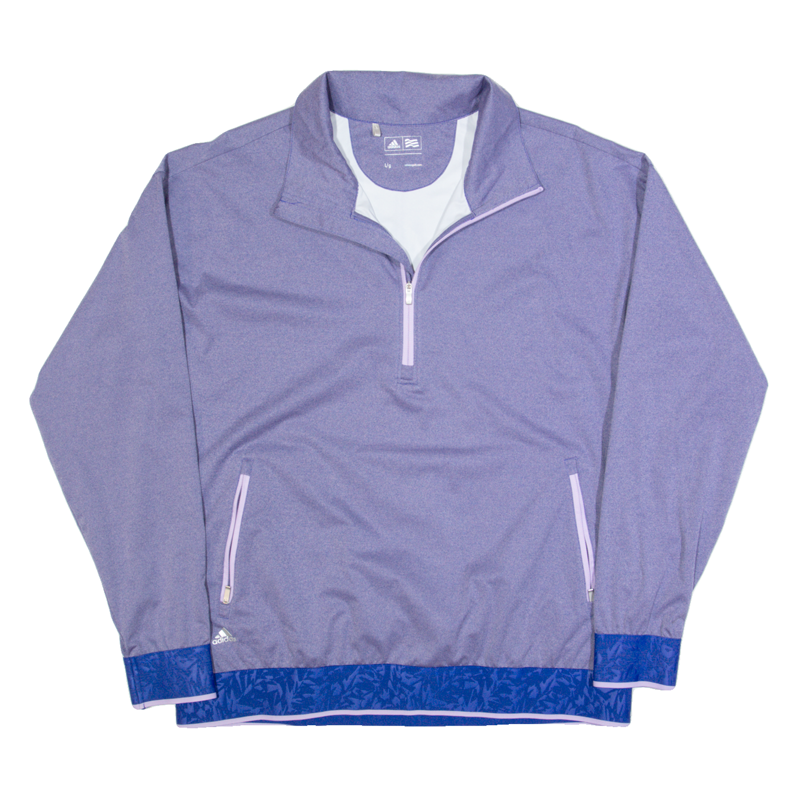 ADIDAS GOLF Womens Sweatshirt Purple 1/4 Zip L Refurbished - N/A refurbished available on Cerqular
