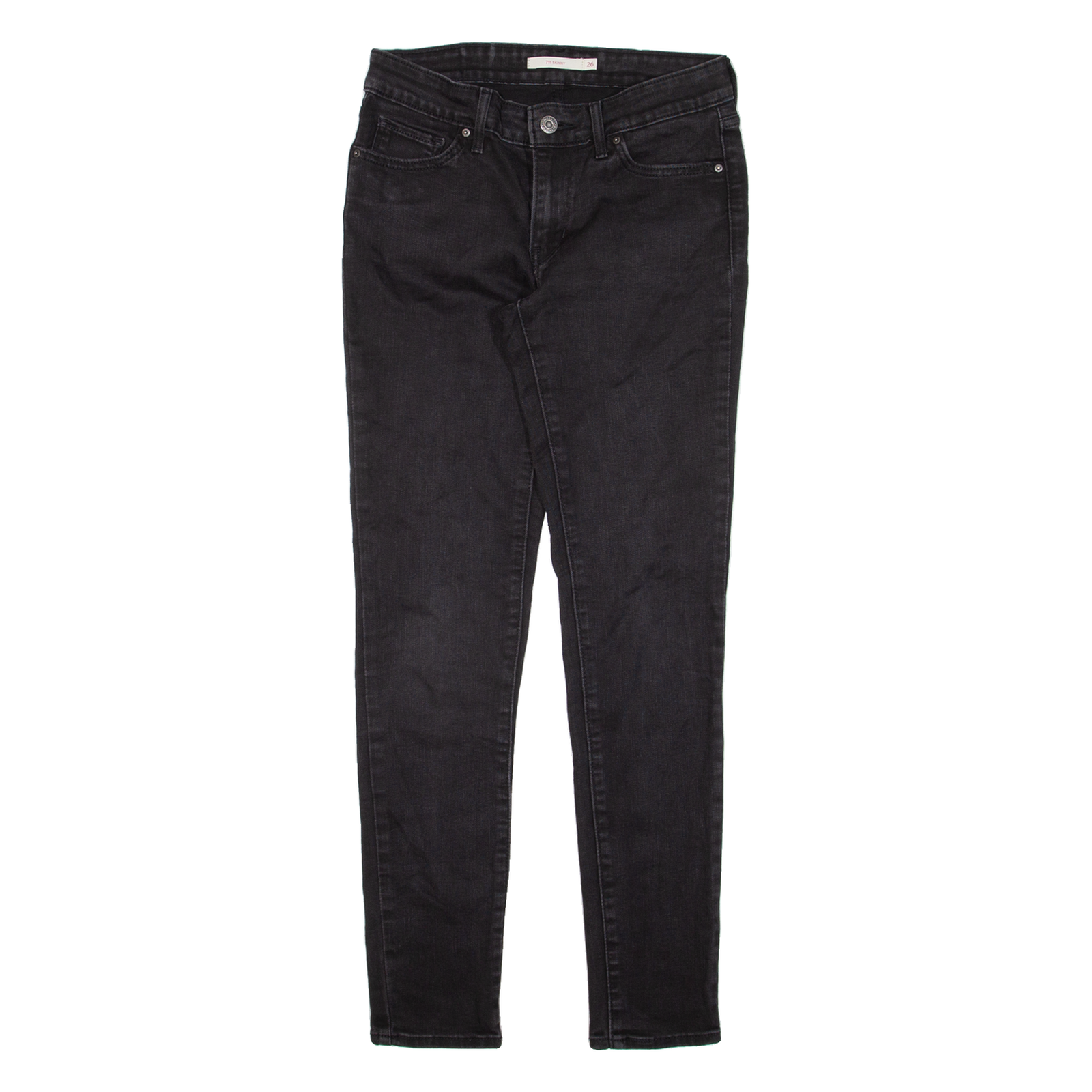 LEVI'S 711 Womens Jeans Black Slim Skinny W26 L30 Refurbished - N/A refurbished available on Cerqular