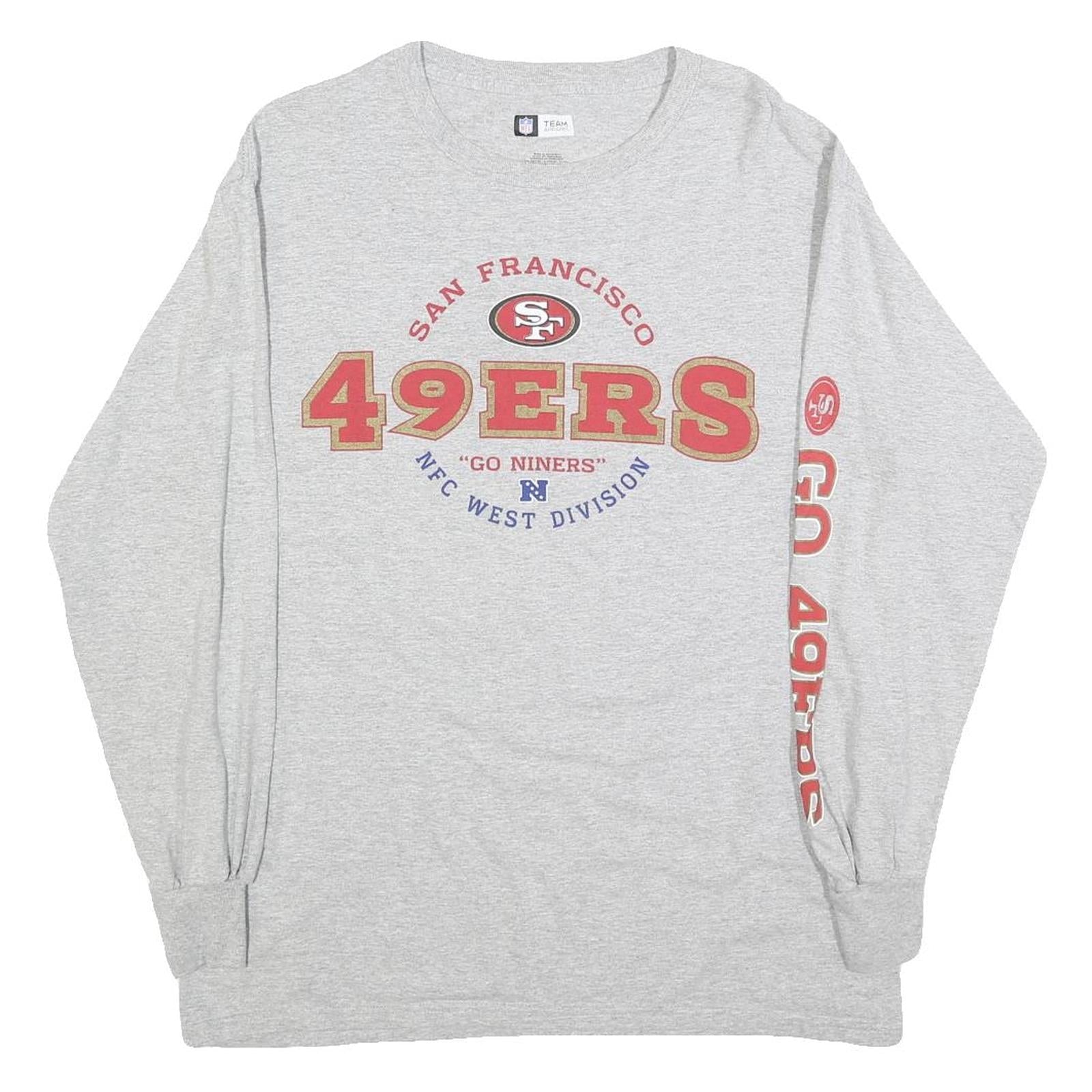 NFL Mens Grey San Francisco 49ers Graphic T-Shirt M Long Sleeve Crew Neck NFL Refurbished - N/A refurbished available on Cerqular