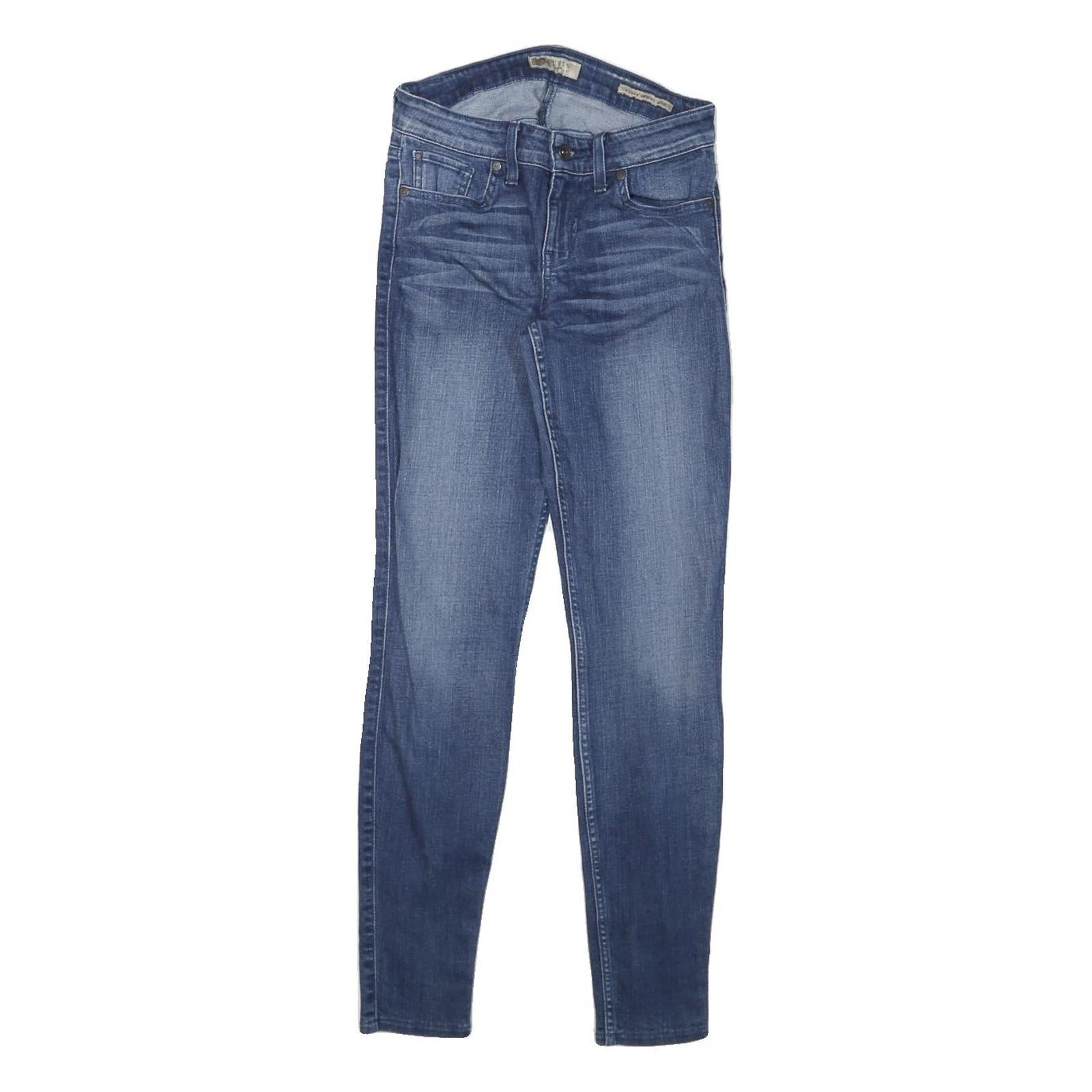 GUESS Womens Jeans Blue Slim Skinny Denim Medium W25 L28 Stretch Zip Fastening Refurbished - N/A refurbished available on Cerqular
