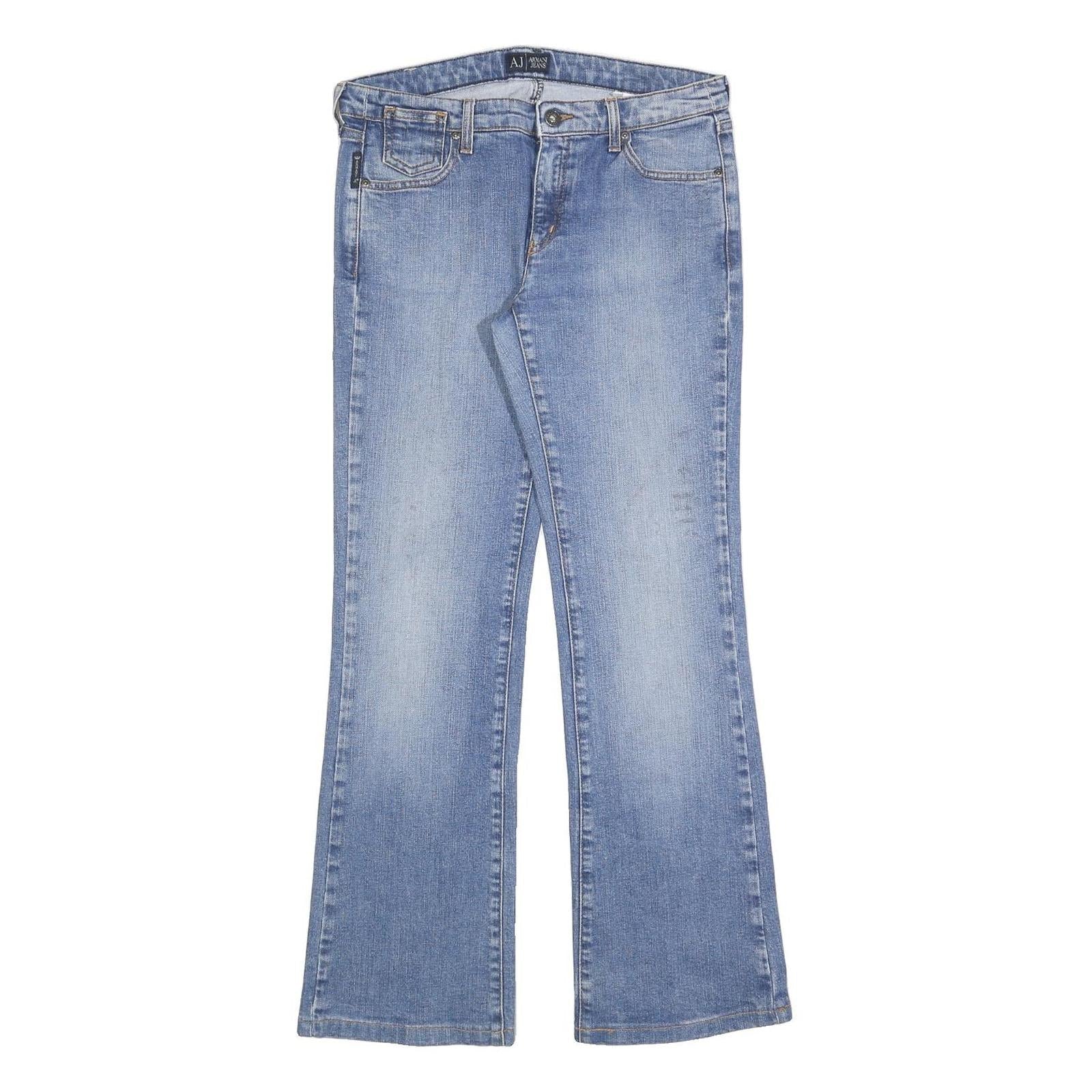 ARMANI JEANS Womens Regular Fit Blue Denim Flared Jeans W30 L30 Stylish Refurbished - N/A refurbished available on Cerqular