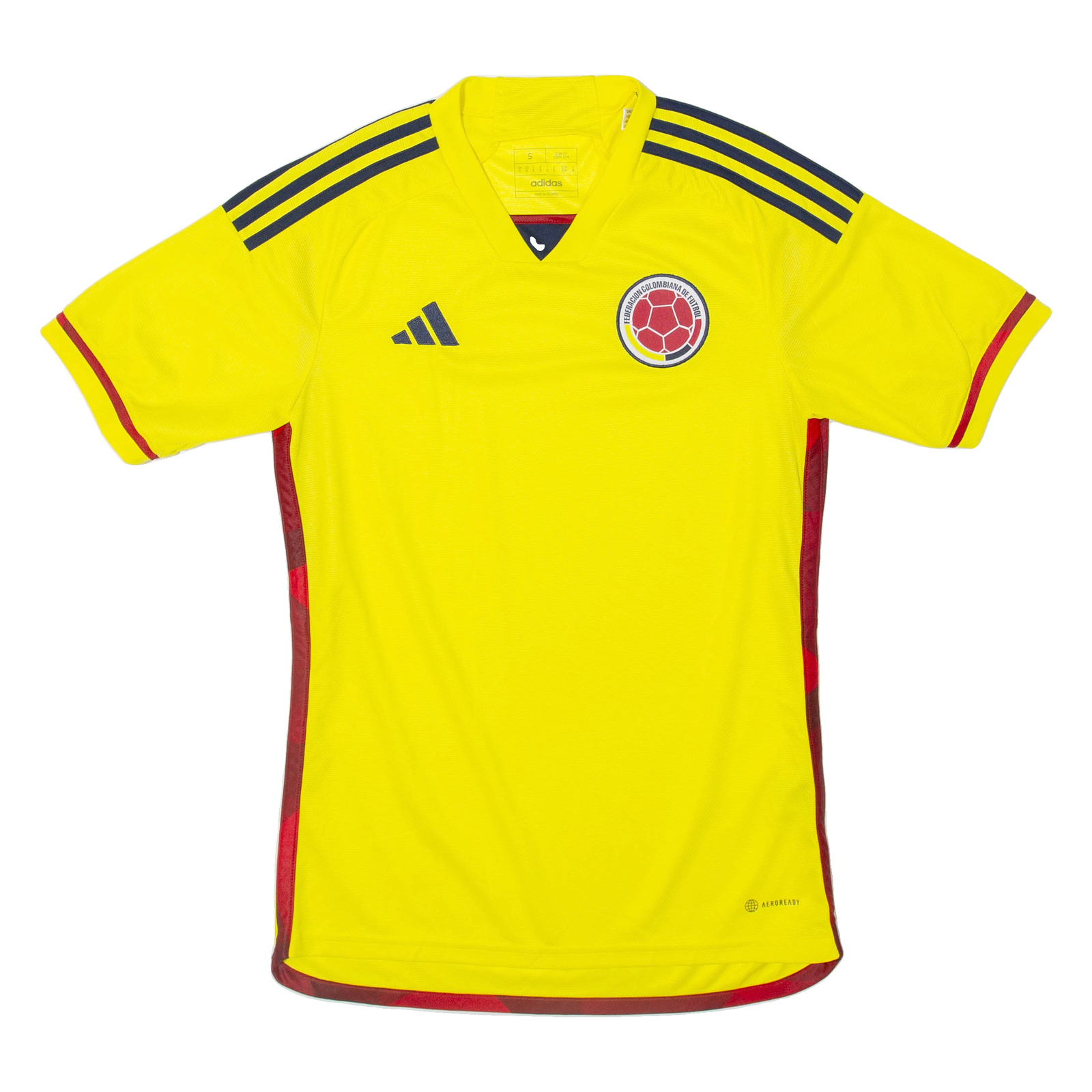 ADIDAS Slim Fit Columbia 2020 Home Mens Football Shirt T-Shirt Yellow V-Neck S Refurbished - N/A refurbished available on Cerqular