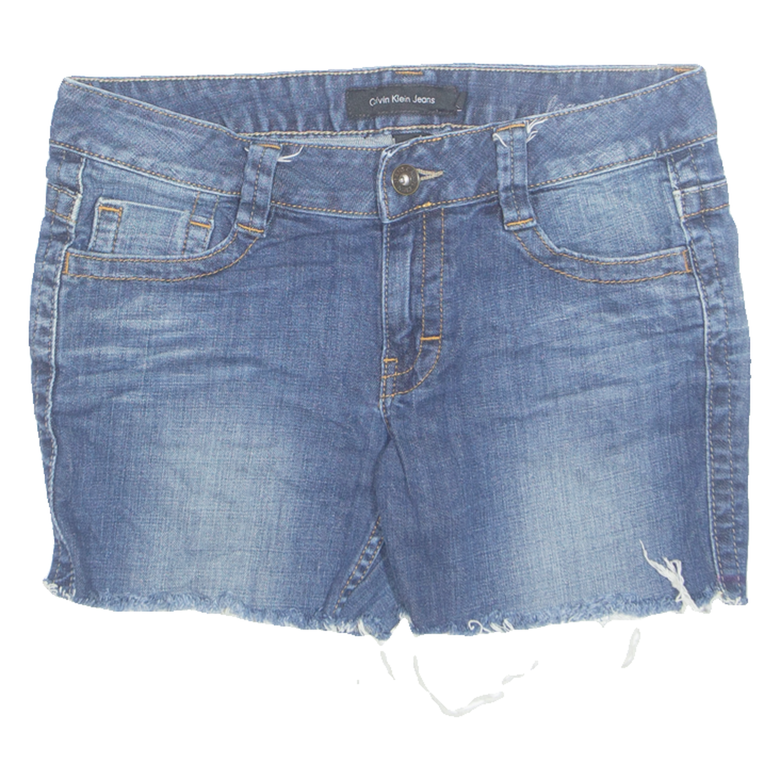 CALVIN KLEIN JEANS Cut Off Womens Denim Shorts Blue Relaxed S W30 Refurbished - N/A refurbished available on Cerqular