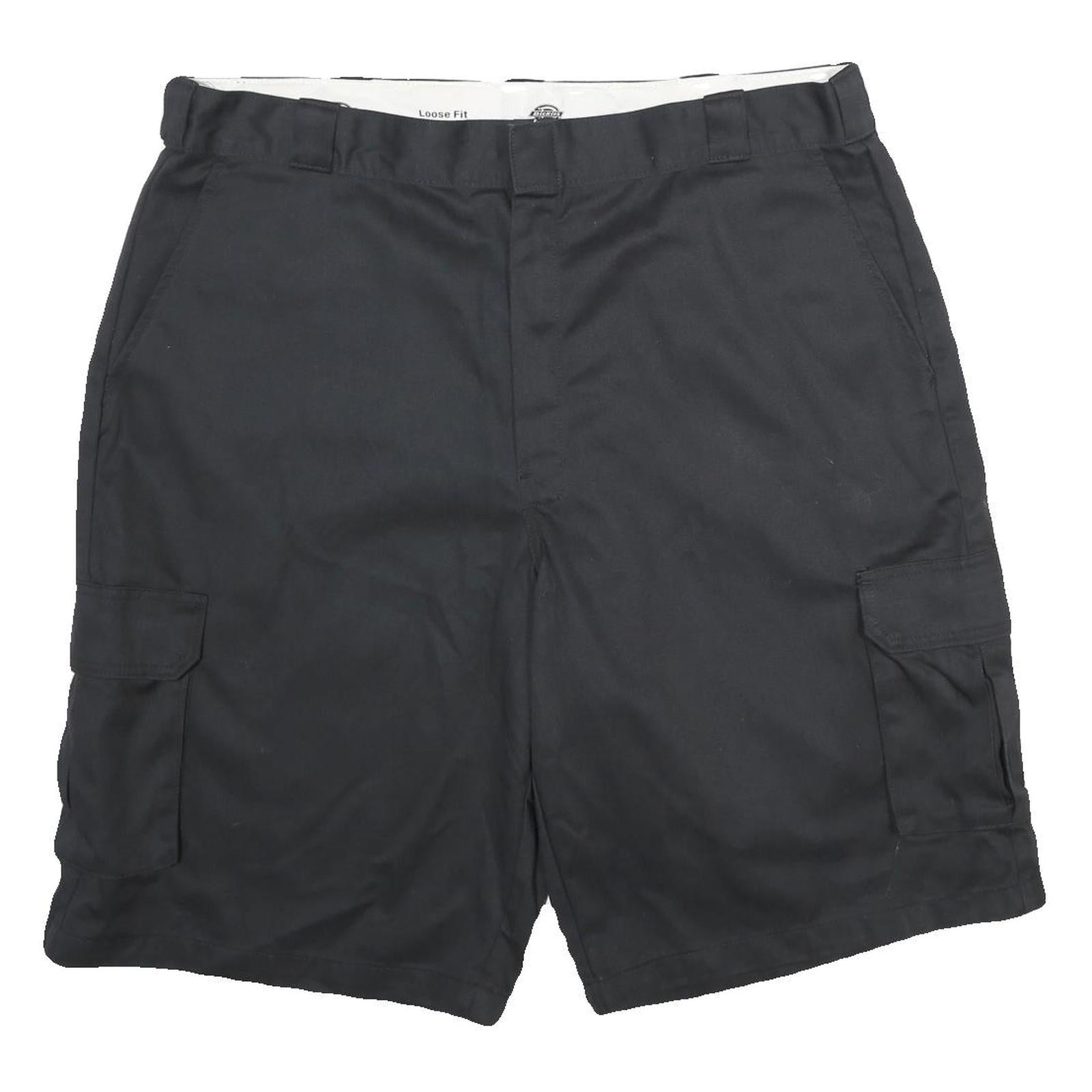 DICKIES Mens Black Cargo Shorts 2XL W42 Polyester Blend Loose Fit Workwear Refurbished - N/A refurbished available on Cerqular