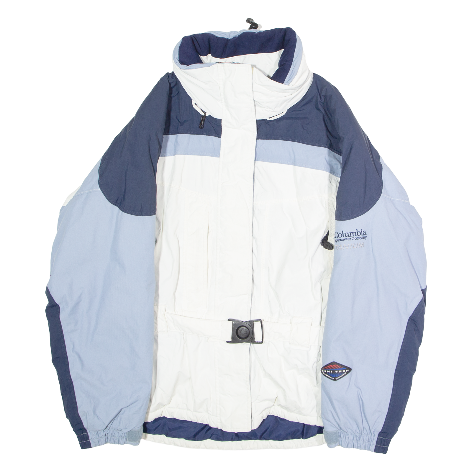 COLUMBIA Insulated Womens Jacket White Hooded Colourblock L Refurbished - N/A refurbished available on Cerqular