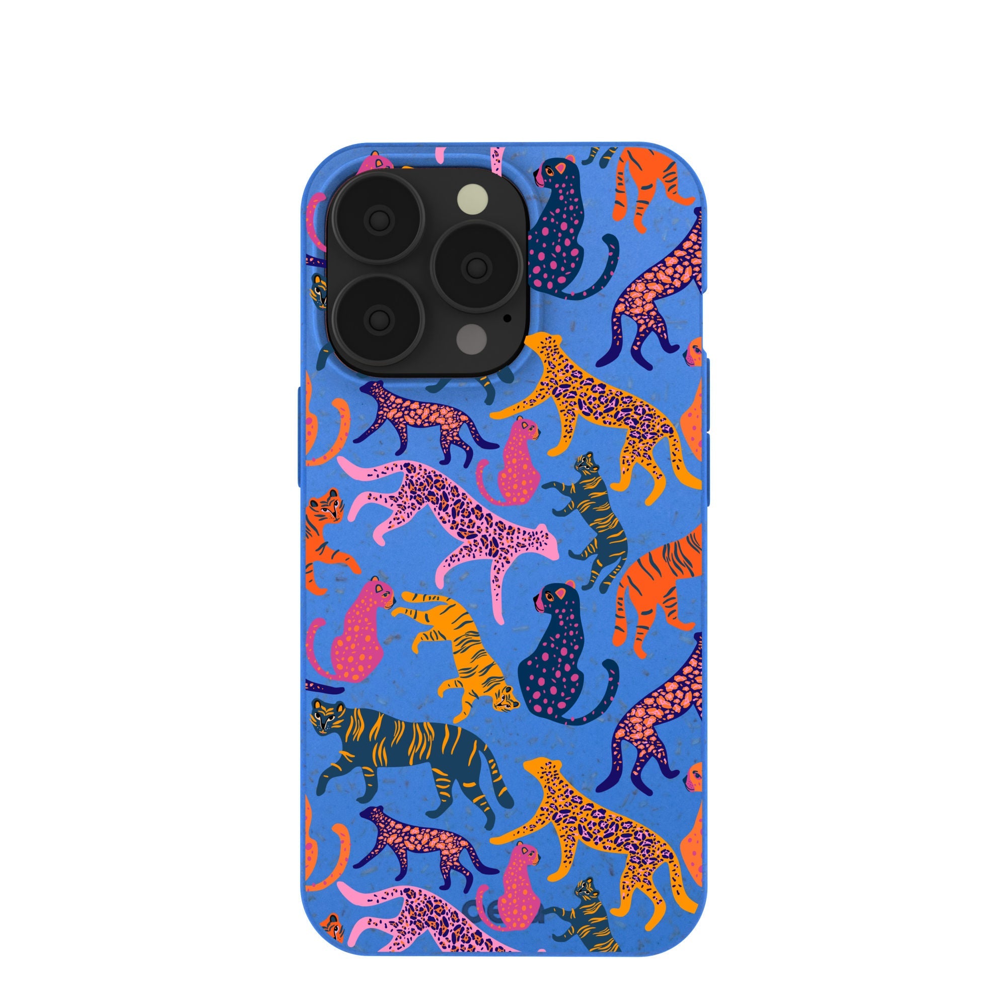 Buy Electric Blue Jungle Cat iPhone 13 Pro Case Refurbished - $65.00 Electric Blue Jungle Cat iPhone 13 Pro Case Refurbished - Pela Case refurbished available on Cerqular