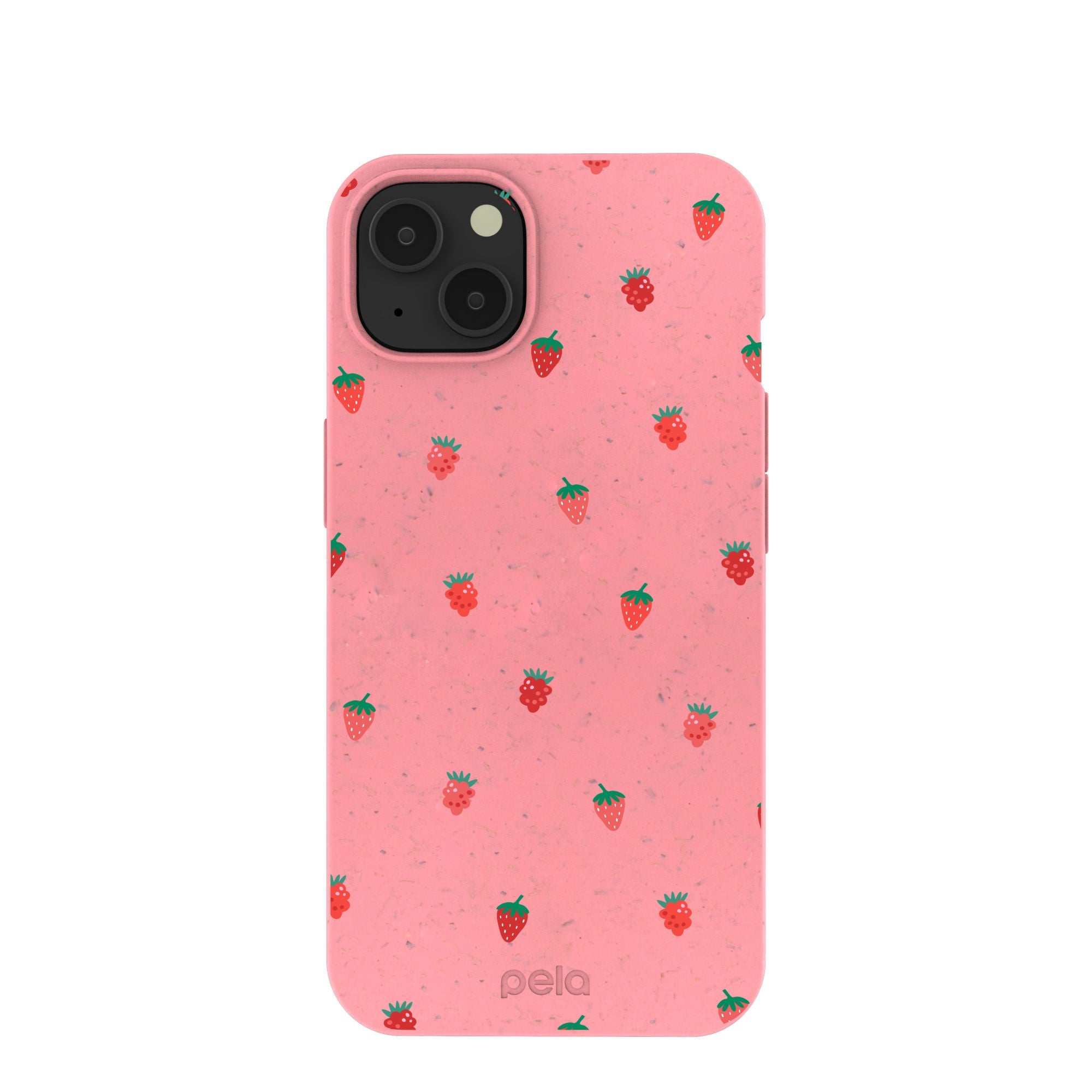 Bubblegum Pink Summer Berries iPhone 13 Case Refurbished - Pela Case refurbished available on Cerqular