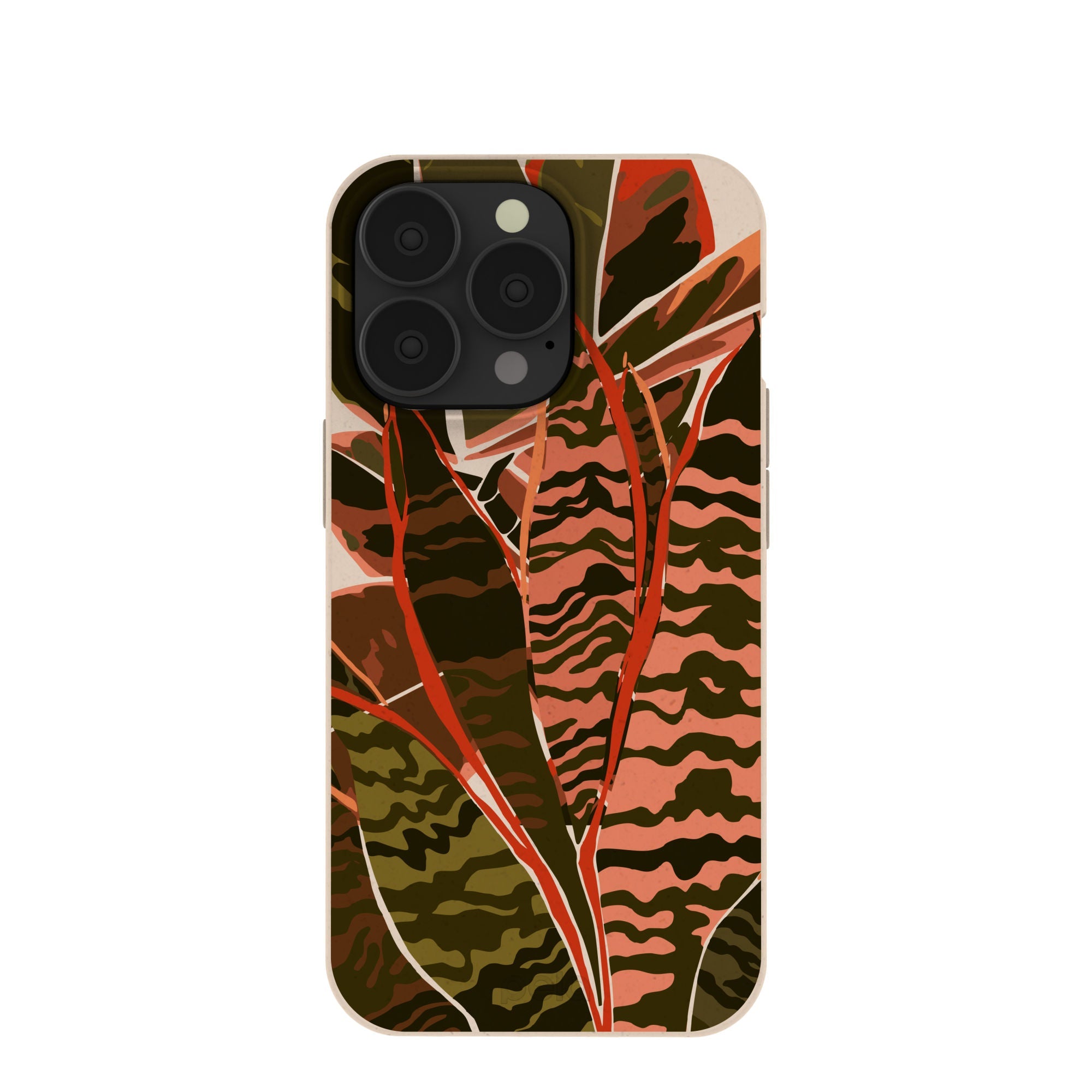 Seashell Foliage iPhone 13 Pro Case Refurbished - Pela Case refurbished available on Cerqular
