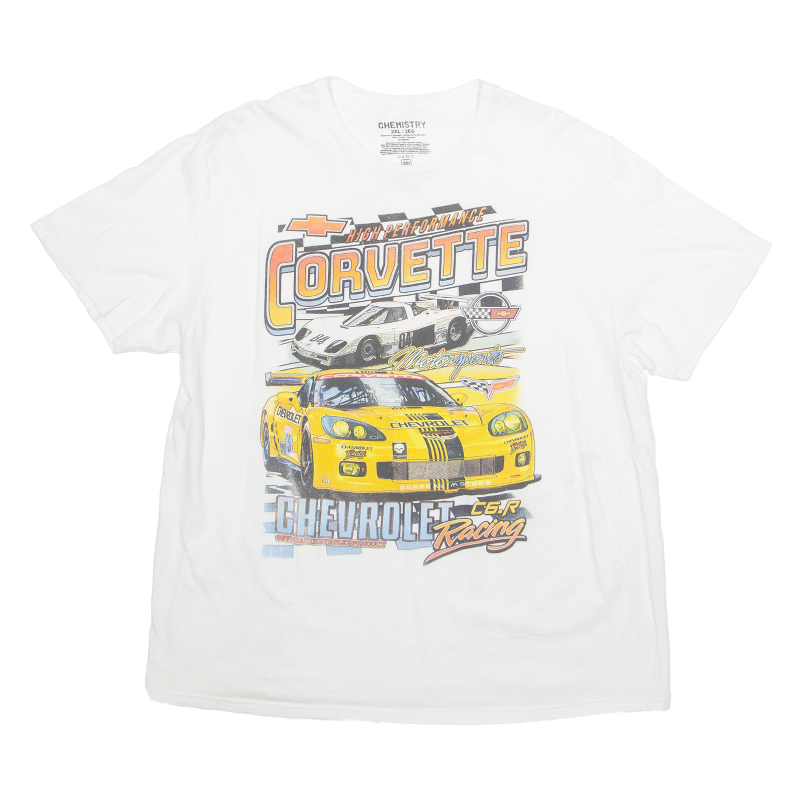 CHEMISTRY Corvette Mens T-Shirt White 2XL Refurbished - N/A refurbished available on Cerqular