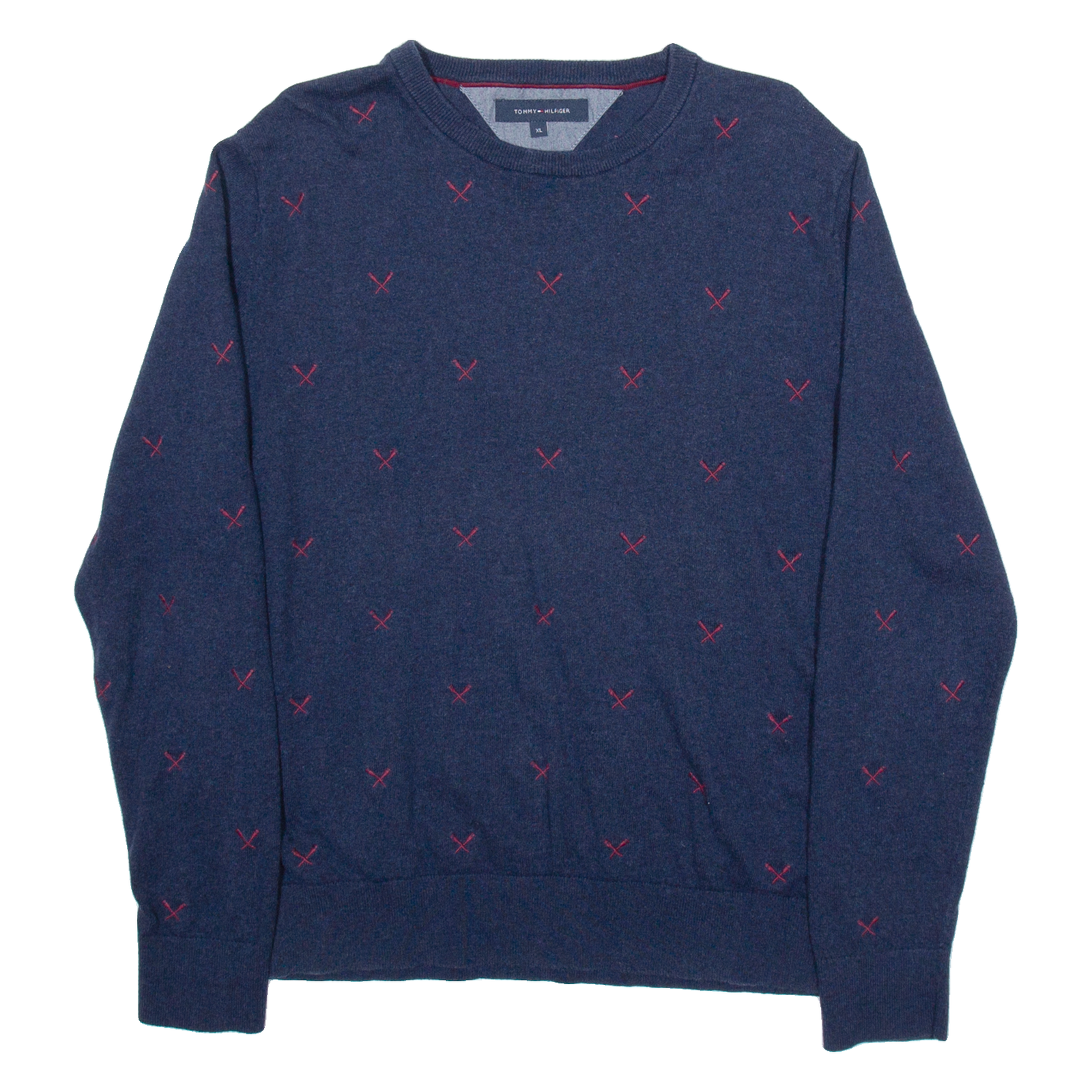 TOMMY HILFIGER Womens Jumper Blue Tight Knit XL Refurbished - N/A refurbished available on Cerqular