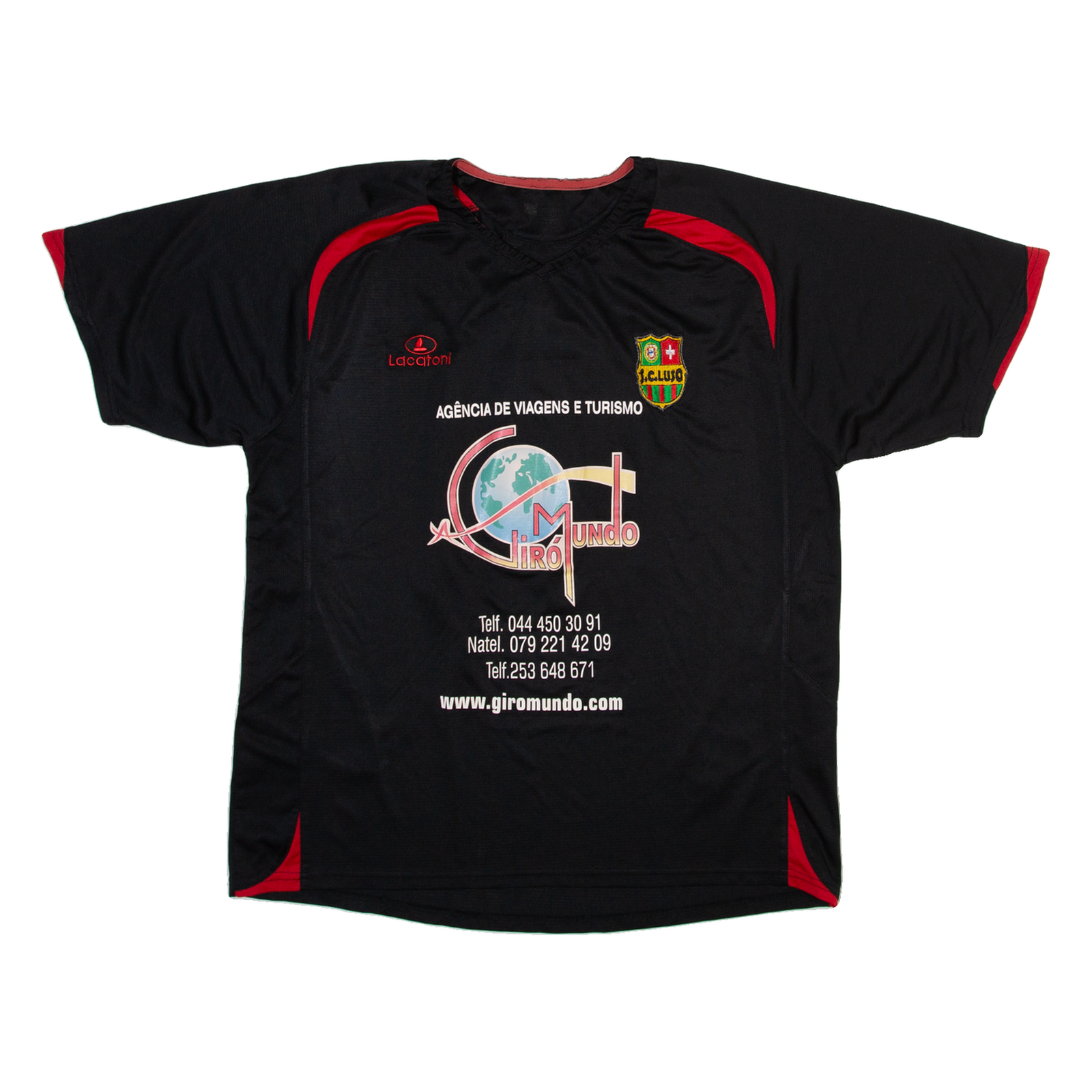 LACATONI L.cluso Giro Mundo Mens Football Shirt Jersey Black V-Neck M Refurbished - N/A refurbished available on Cerqular
