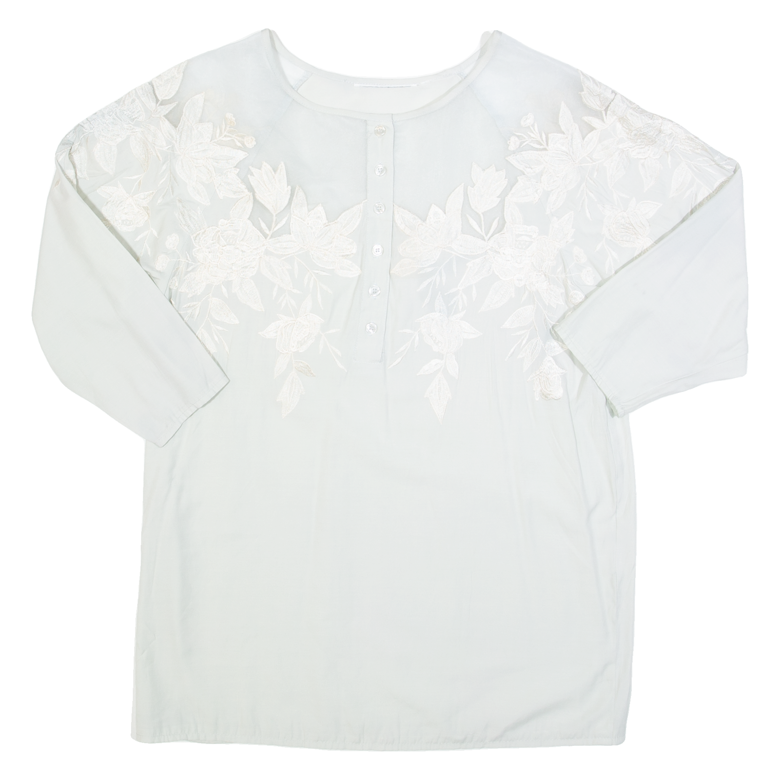 Womens Top Grey 3/4 Sleeve M Refurbished - N/A refurbished available on Cerqular