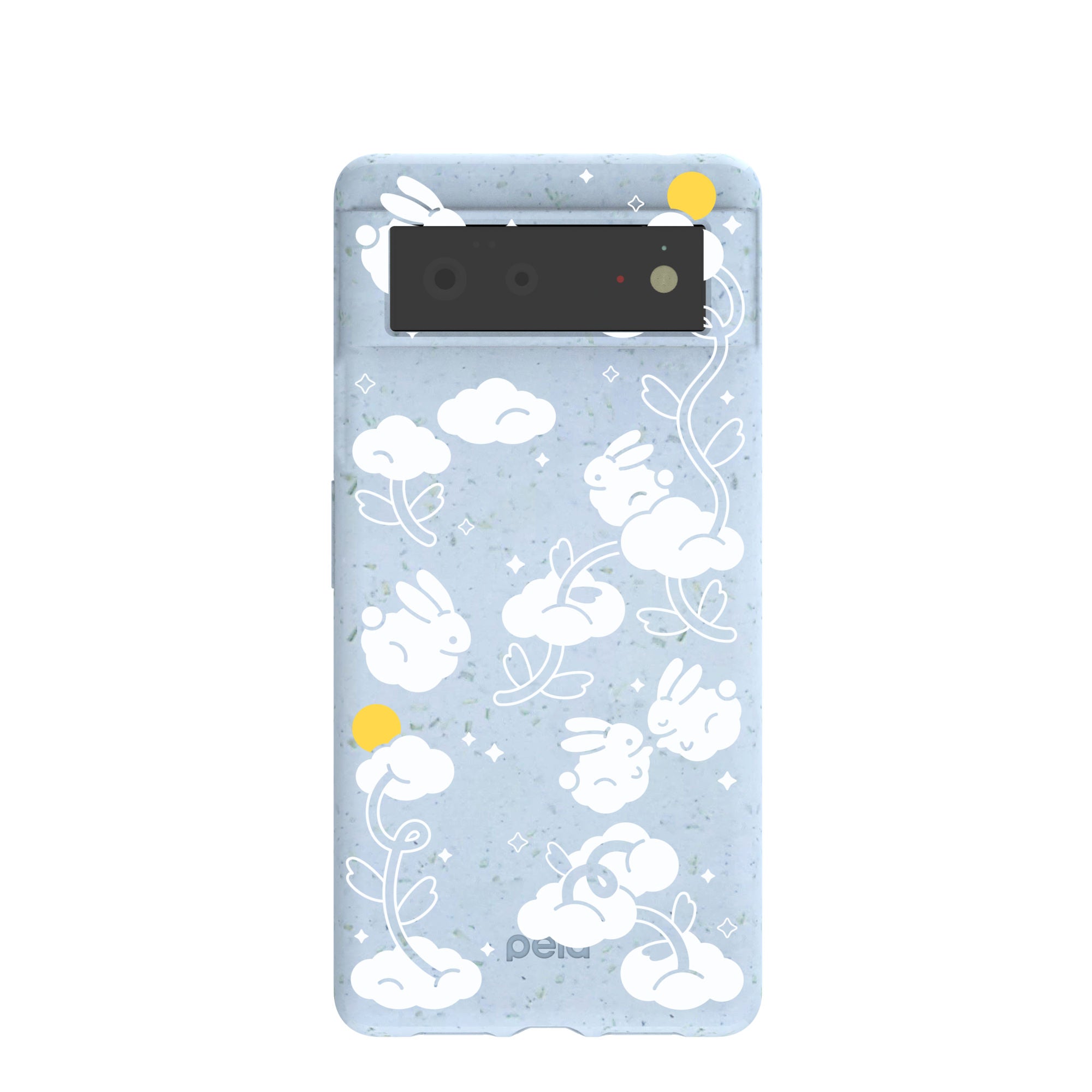 Buy Powder Blue Fluffy Flower Google Pixel 6 Case Refurbished - $80.00 Powder Blue Fluffy Flower Google Pixel 6 Case Refurbished - Pela Case refurbished available on Cerqular