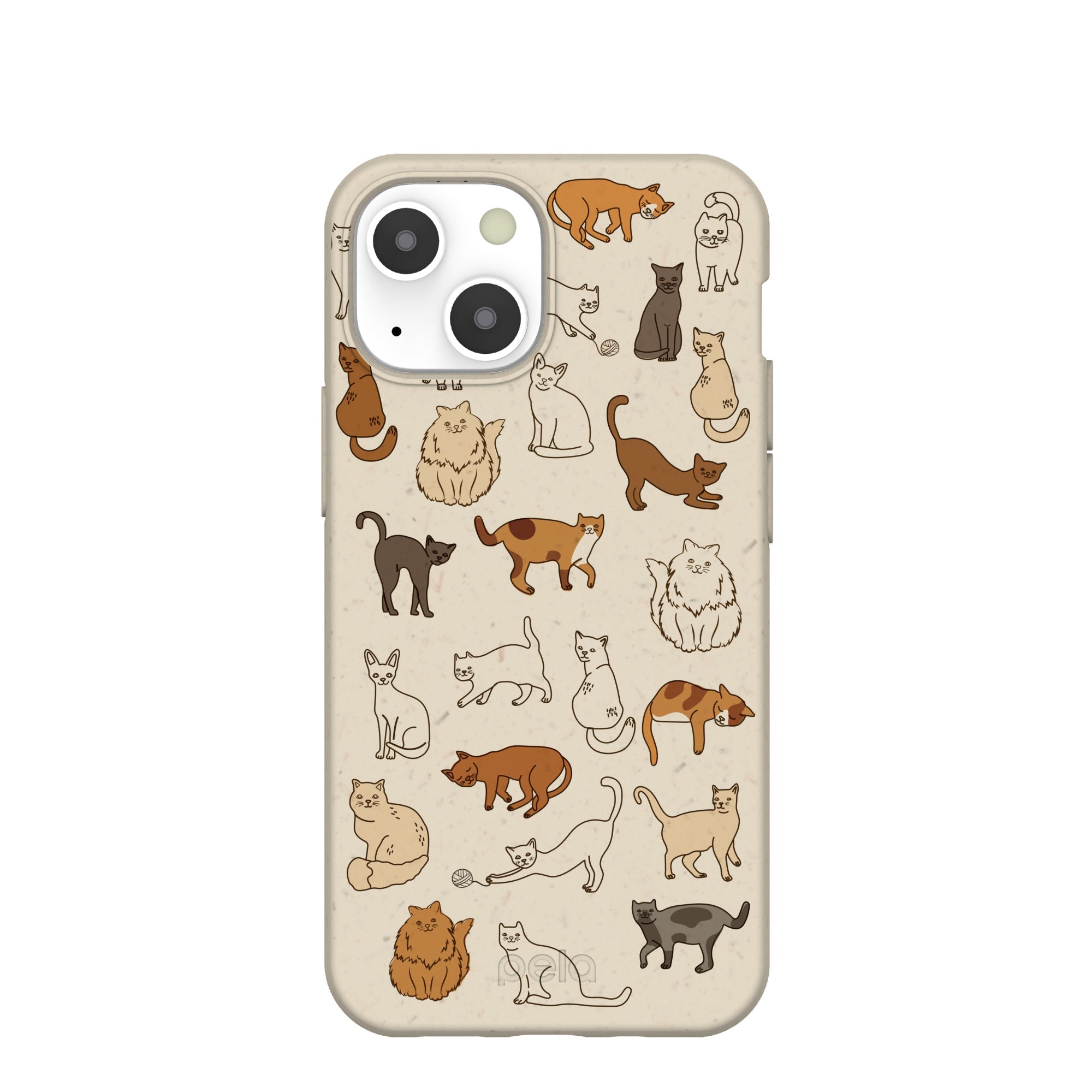 London Fog Kitty Cats iPhone 13 Mini Case Refurbished - Pela Case refurbished available on Cerqular